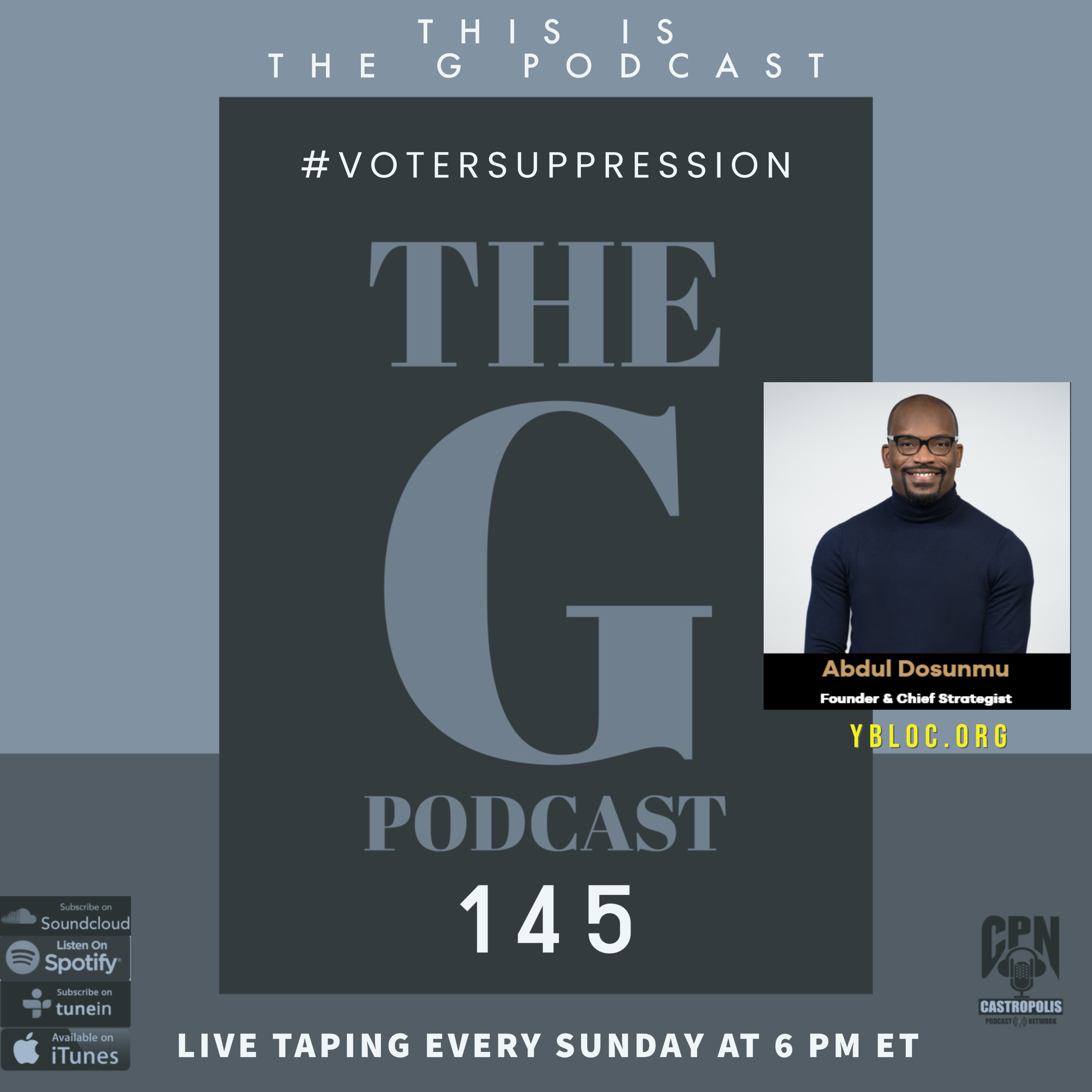 Episode 145 #VOTERSUPPRESSION episode artwork