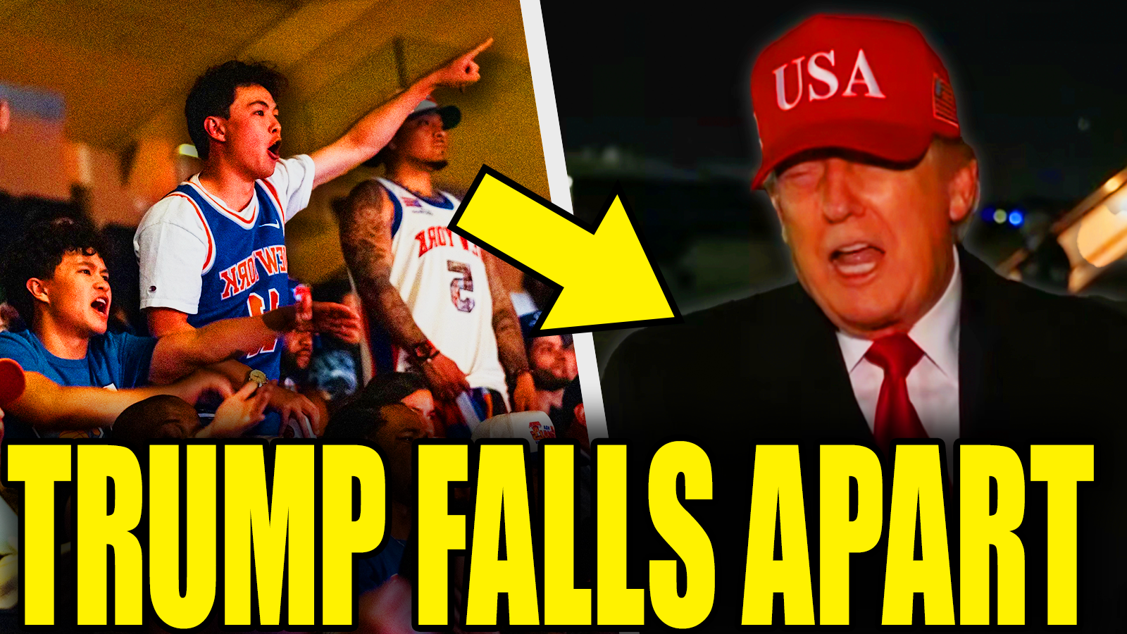 Hobbling Trump Falls Apart On Tarmac After Booing episode artwork