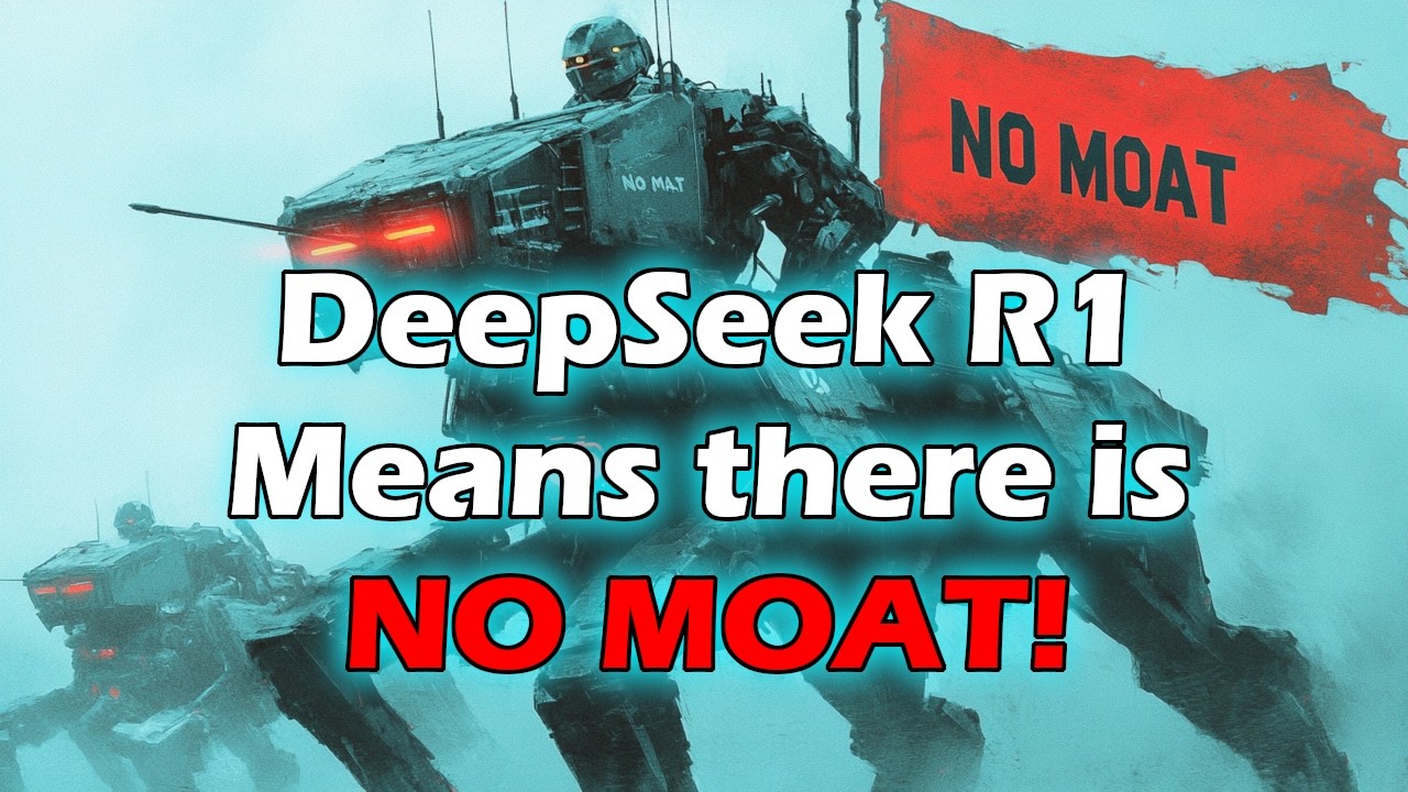 DeepSeek R1 just caught up with OpenAI's o1 - There is no moat! What does this mean? | Artificial Intelligence Masterclass