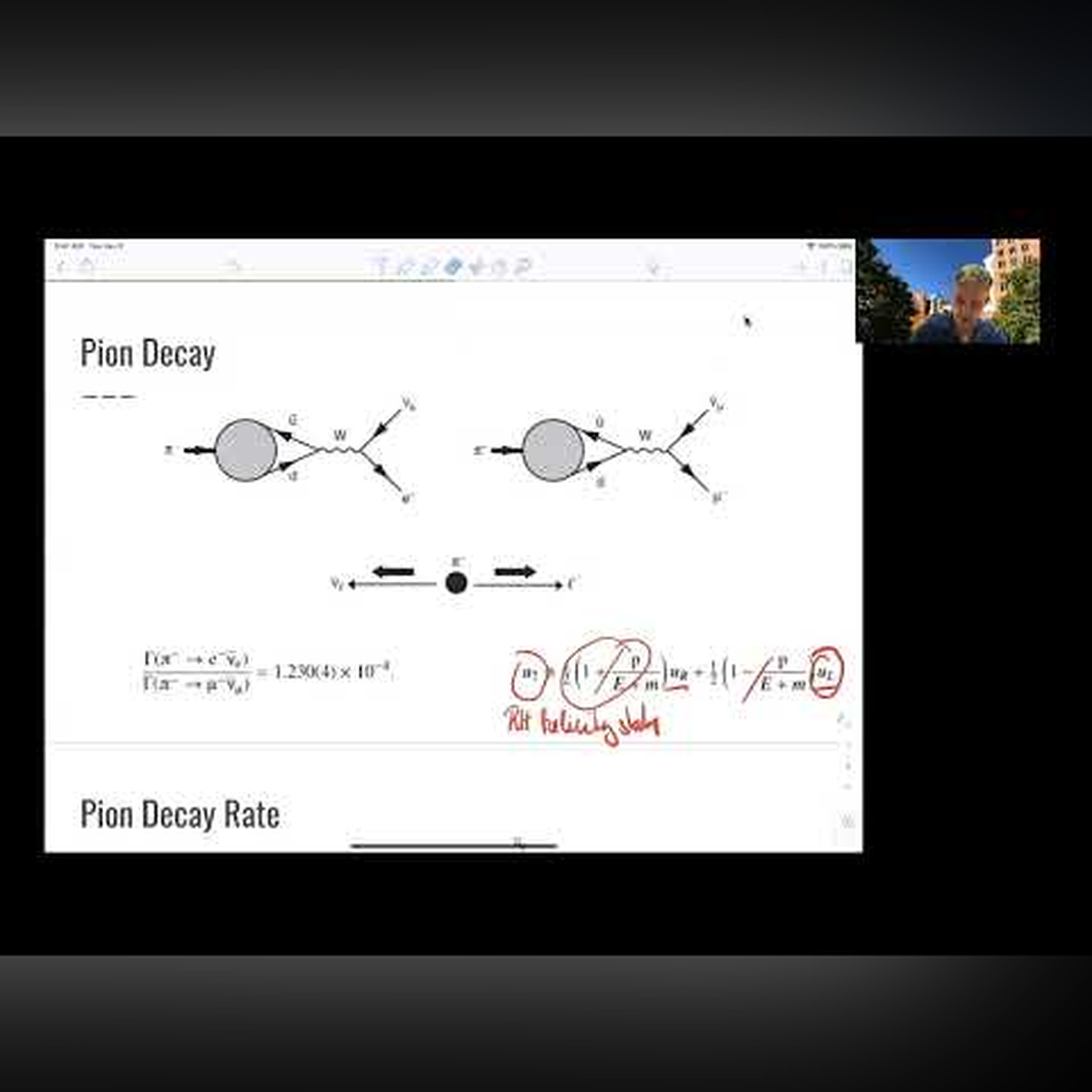 L6.3 Weak Interactions: Pion Decay