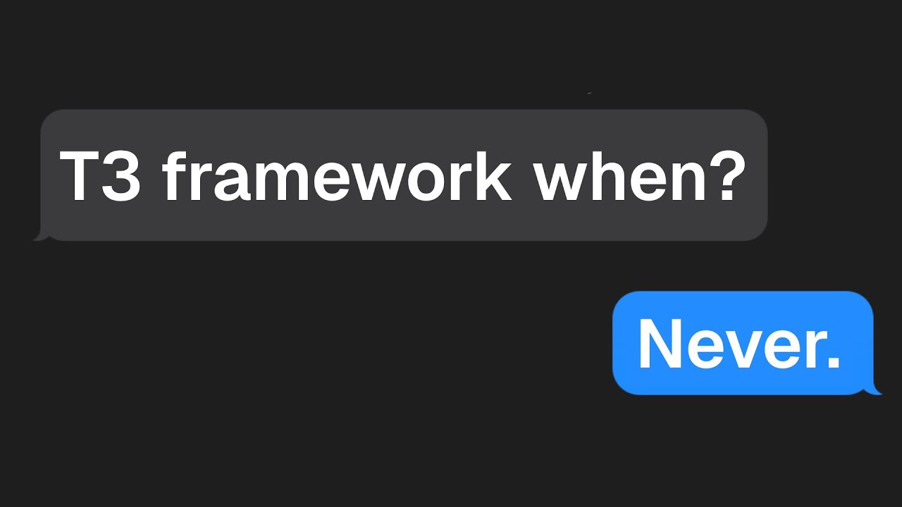Why I won't build a framework | Theo - t3․gg
