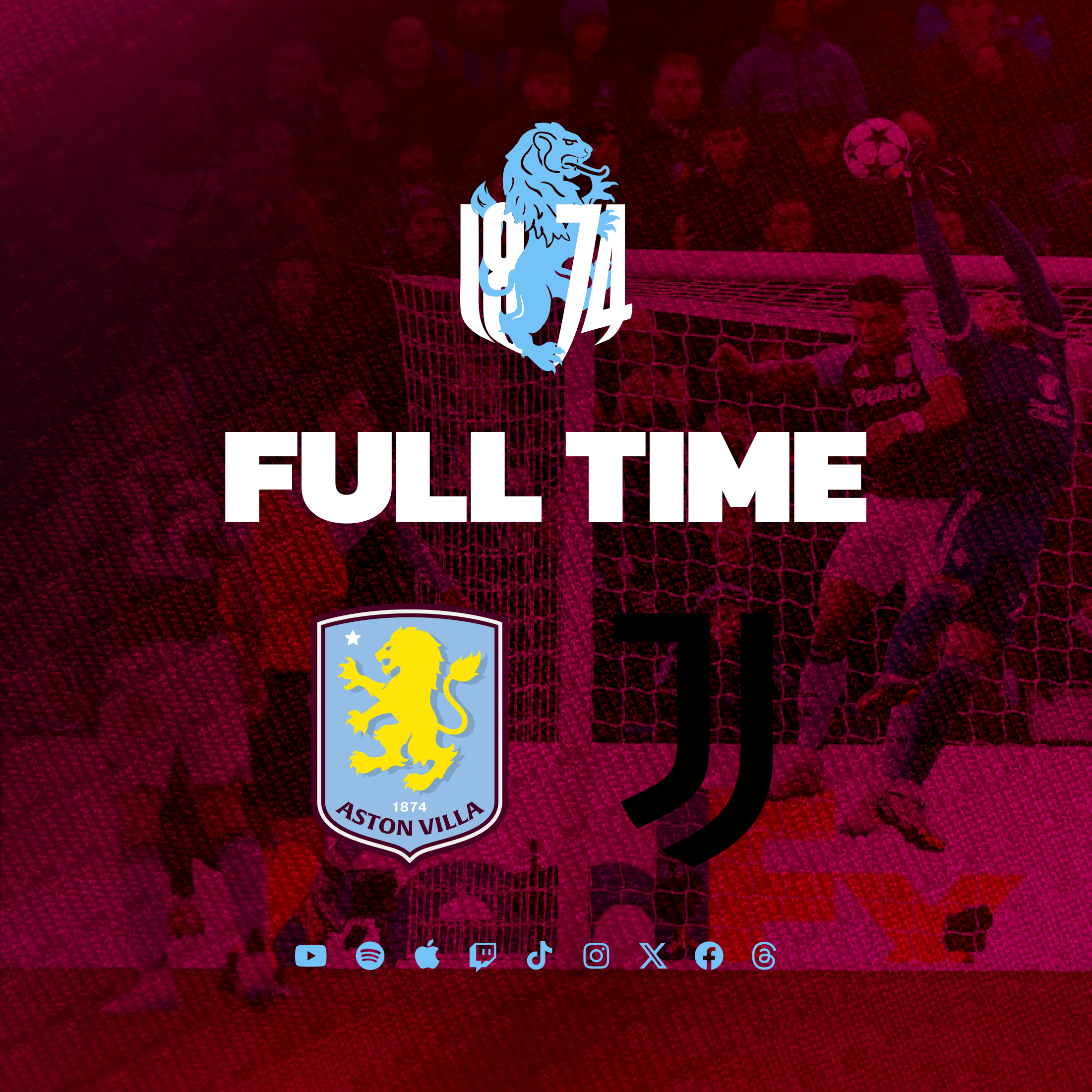 Full Time - Aston Villa 0 - Juventus 0