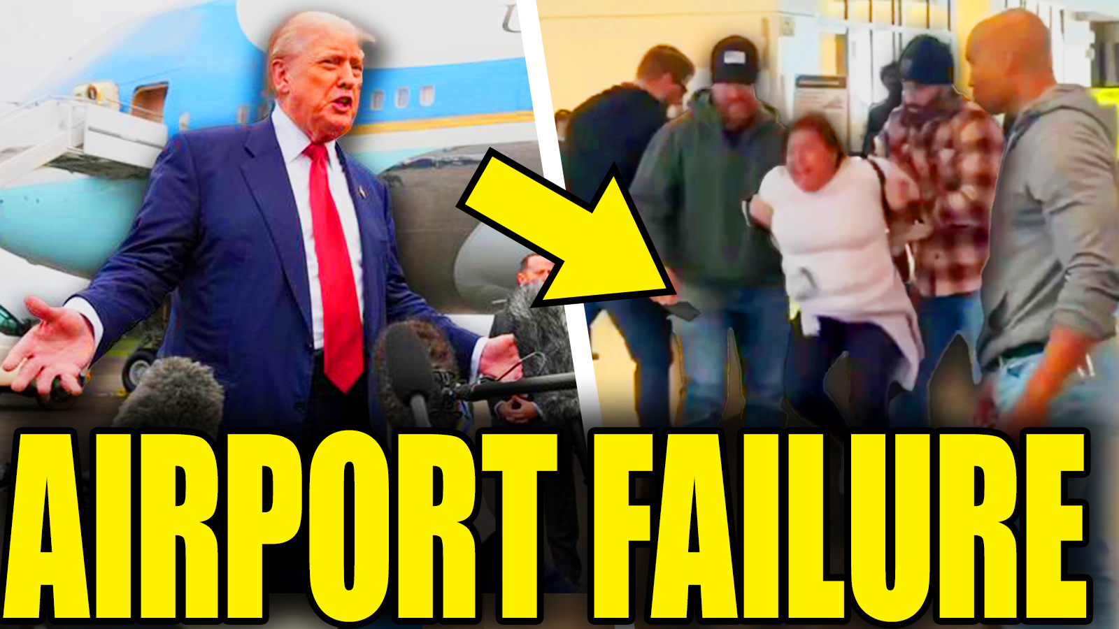 Crumbling Trump Retreats As ICE Airport Attack Turns Violent ... Backfires episode artwork