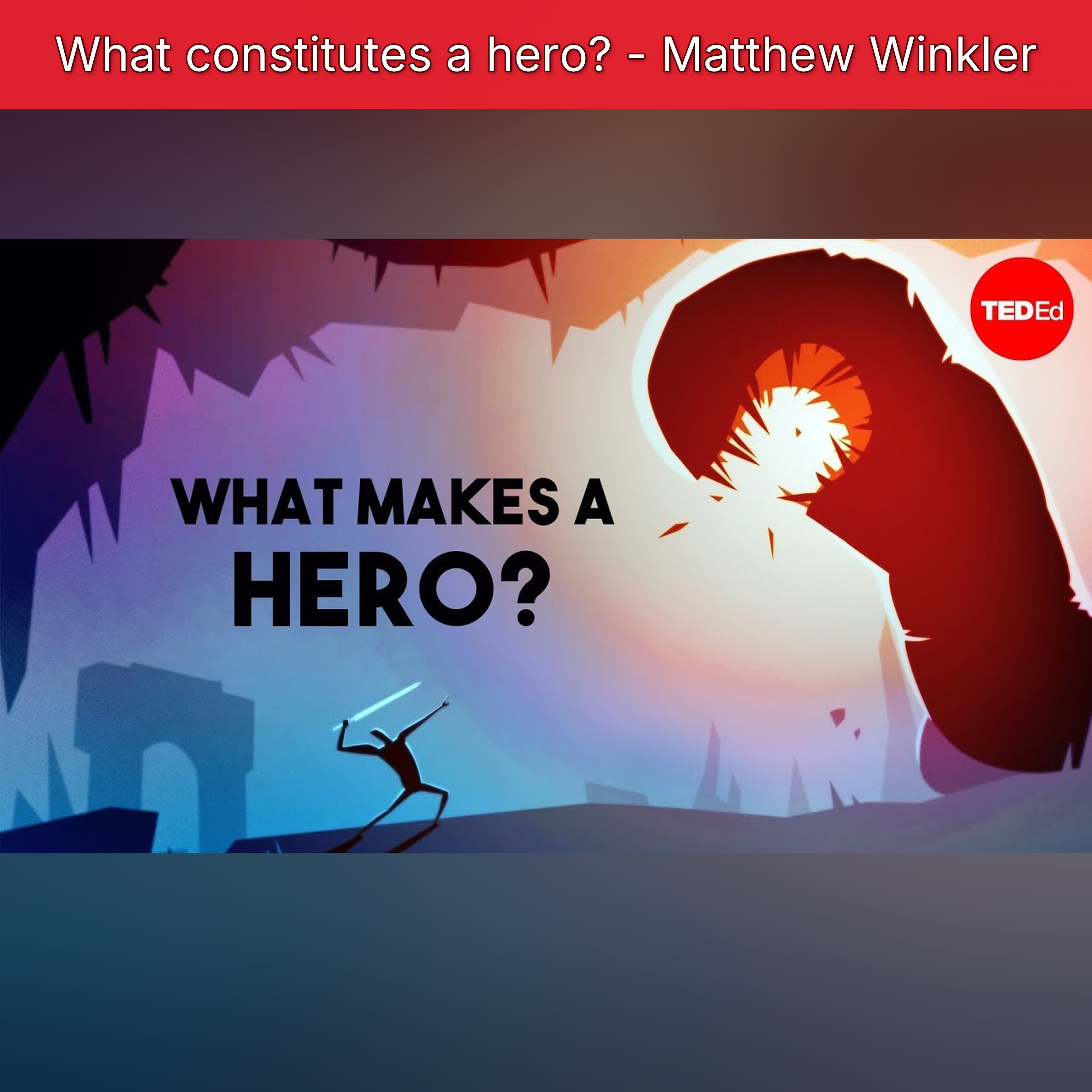 What constitutes a hero? - Matthew Winkler episode artwork