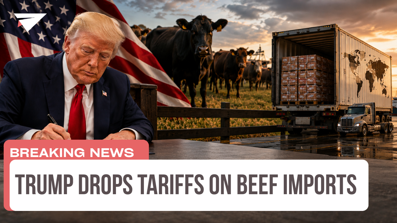 Trump Drops Tariffs on Beef Imports, Breaking News episode artwork