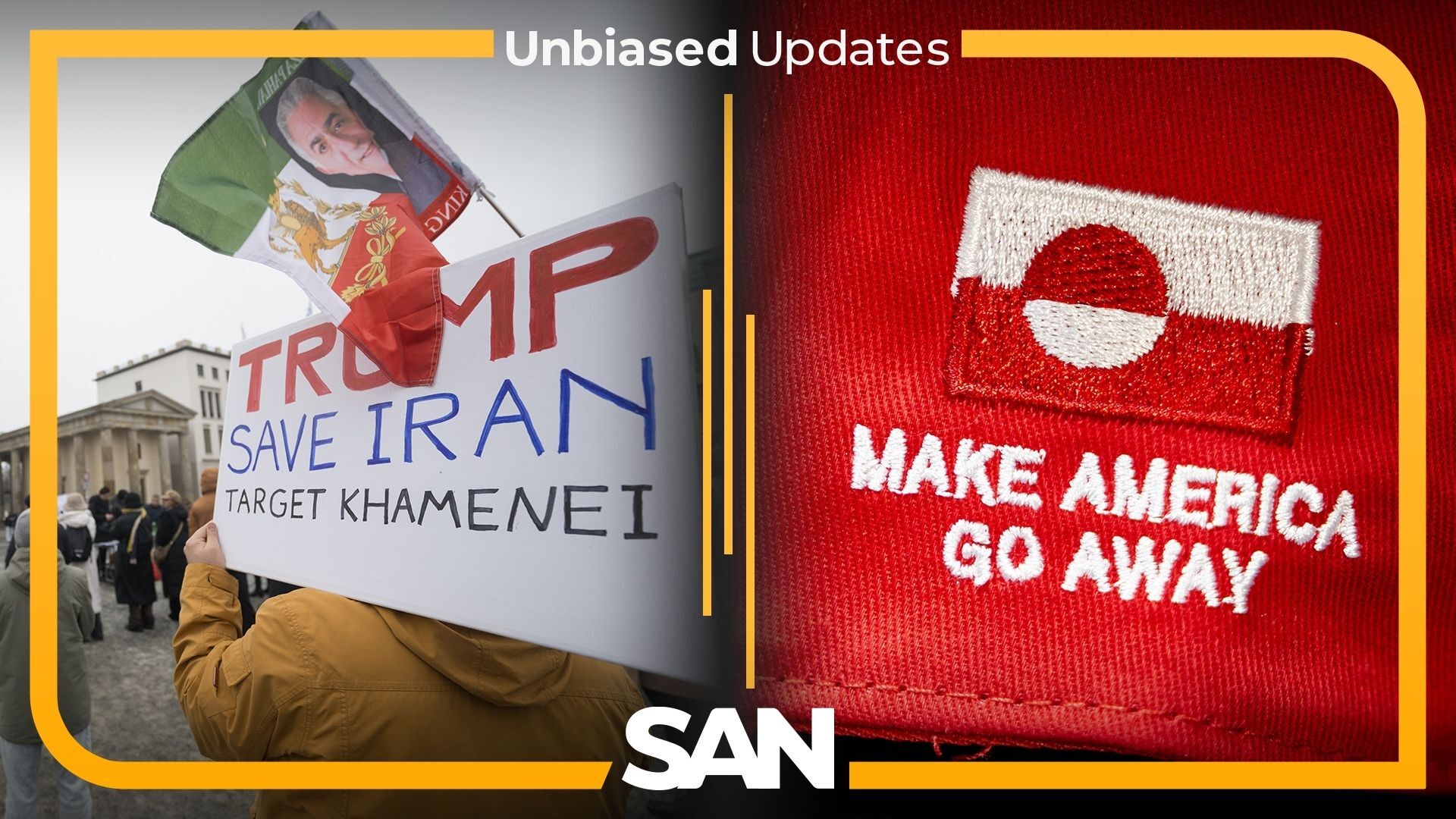 Trump backs Iran protesters; High-stakes White House Greenland meeting set