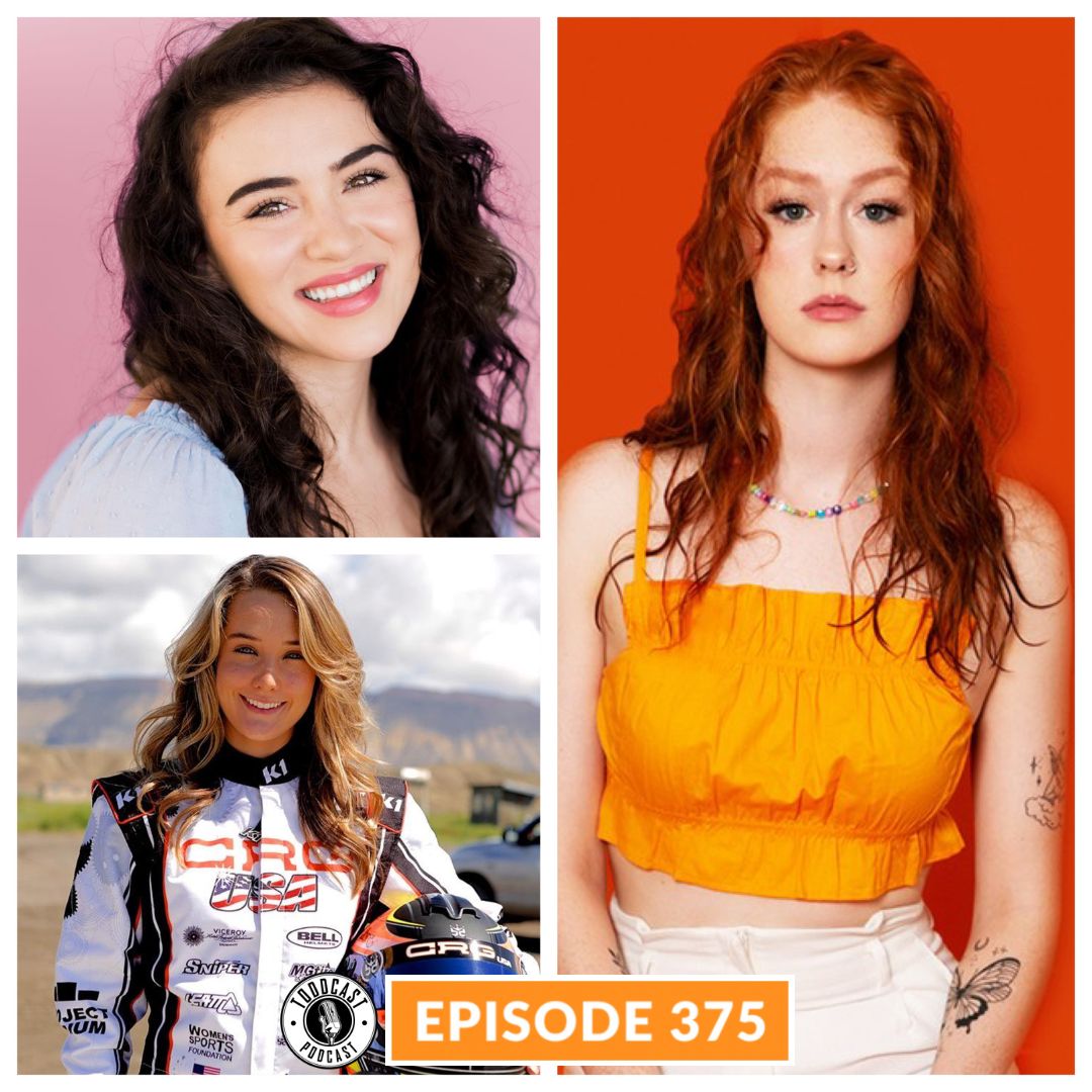 Ep375 Rachel Cousins, 14x Kart Racing champion Sabre Cook & actress Lawson Greyson (Oct 14 ’25)