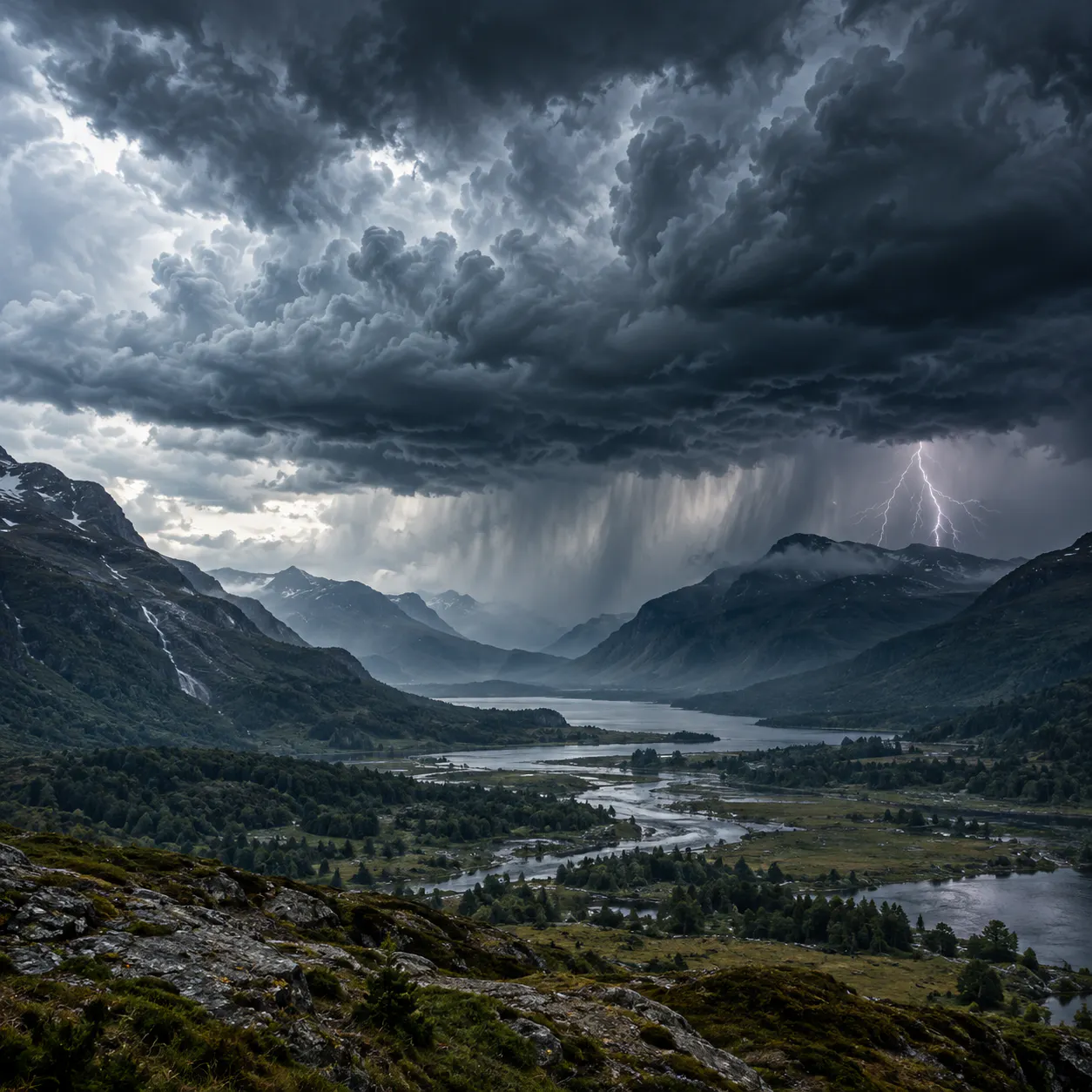 βοΈ DEEP STORM, ACTIVE RUMBLING and a RAINY SKY β 1 H of natural power for meditation