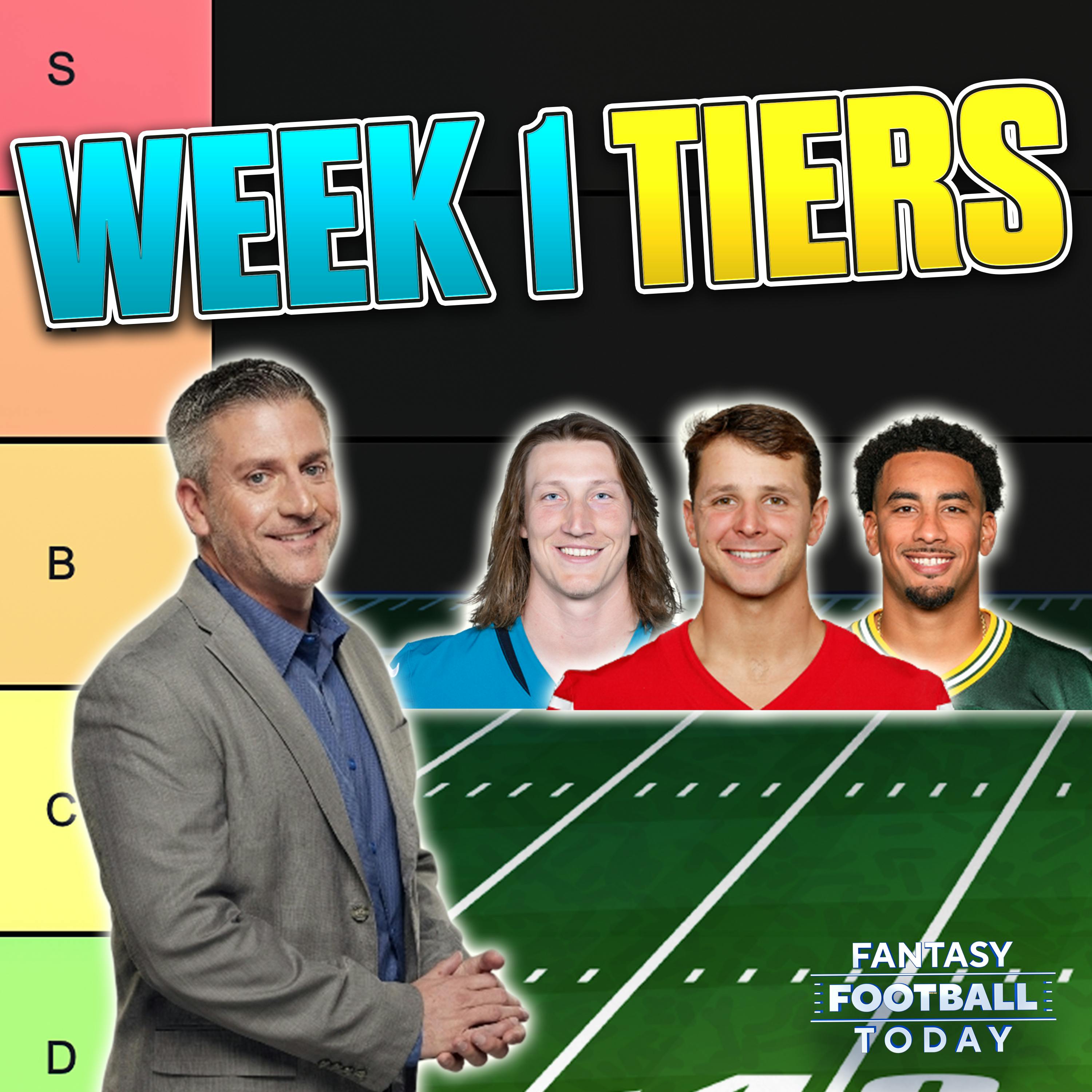 Fantasy Football Week 1 Rankings & Tiers 🚨 QB, RB, WR, TE Starts, Sits & Sleepers! (09/04 Fantasy Football Podcast)