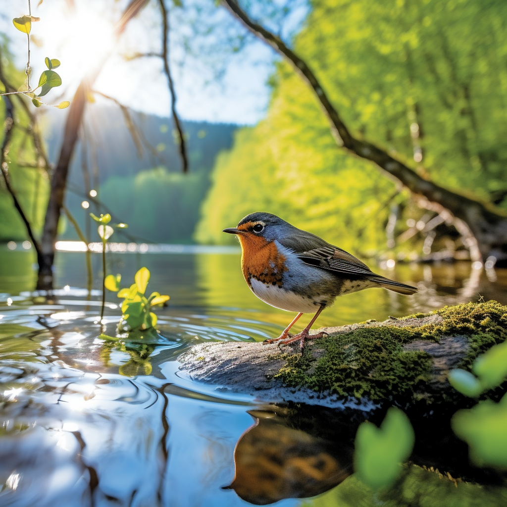Nature's Symphony: Relaxing Bird Chirping and River Stream Sounds