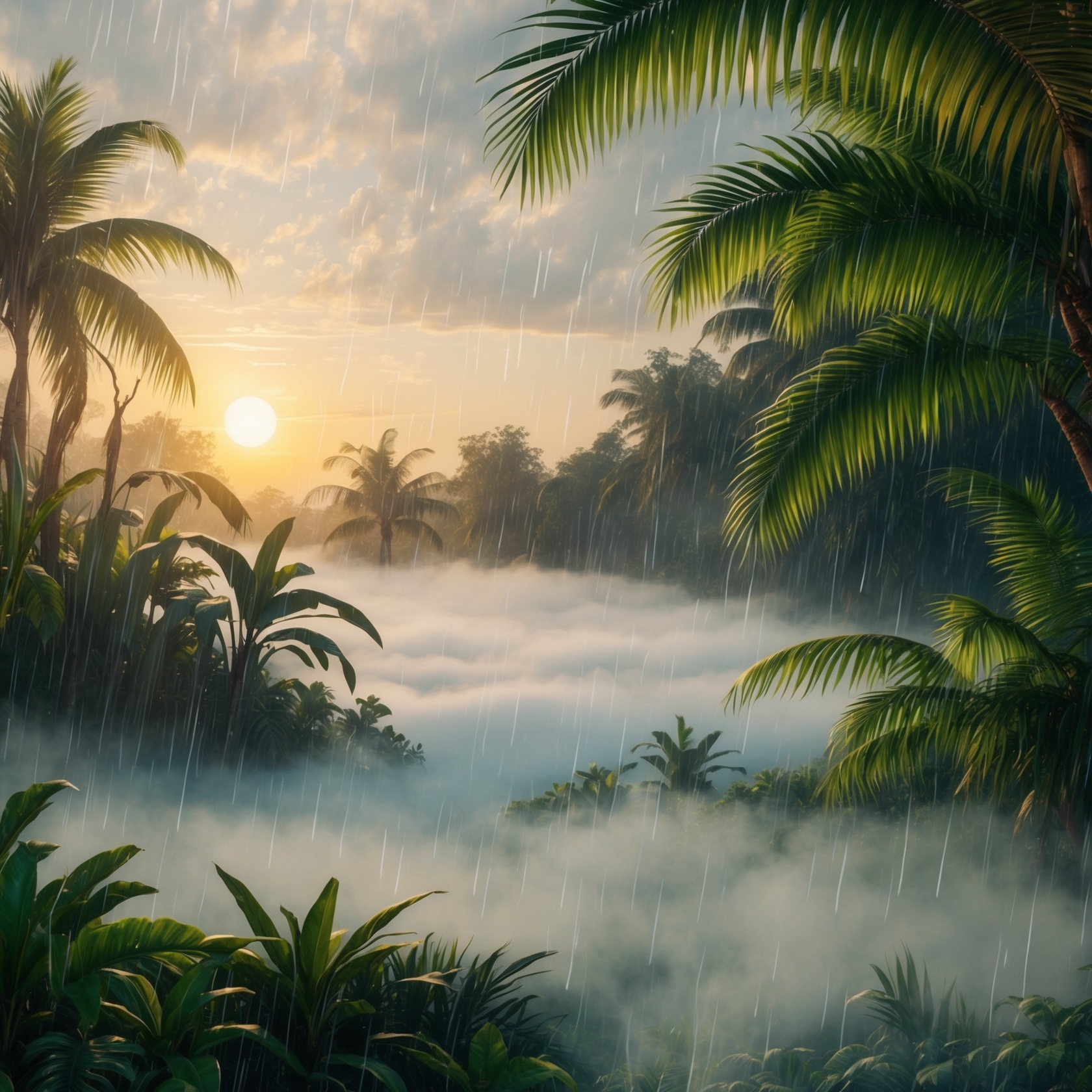 Tropical Rain Sound | Relaxing Rain Sounds| Rain Asmr| Rain Sounds For Sleeping