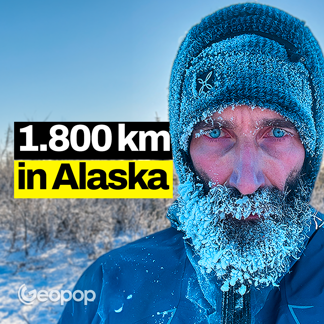 1800 km in Alaska con una bici di 68 kg, tra tormente di neve, laghi ghiacciati e ripari di fortuna