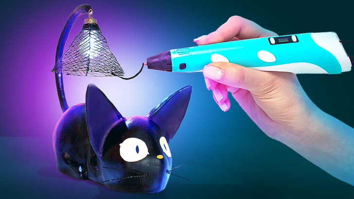 Craft a Kitten LED Lamp with 3D Pen Magic