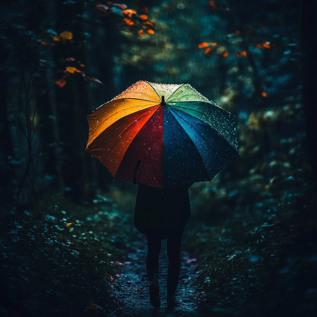 Rain On Umbrella |  Relaxing ASMR Sounds For Sleep, Study, Meditation