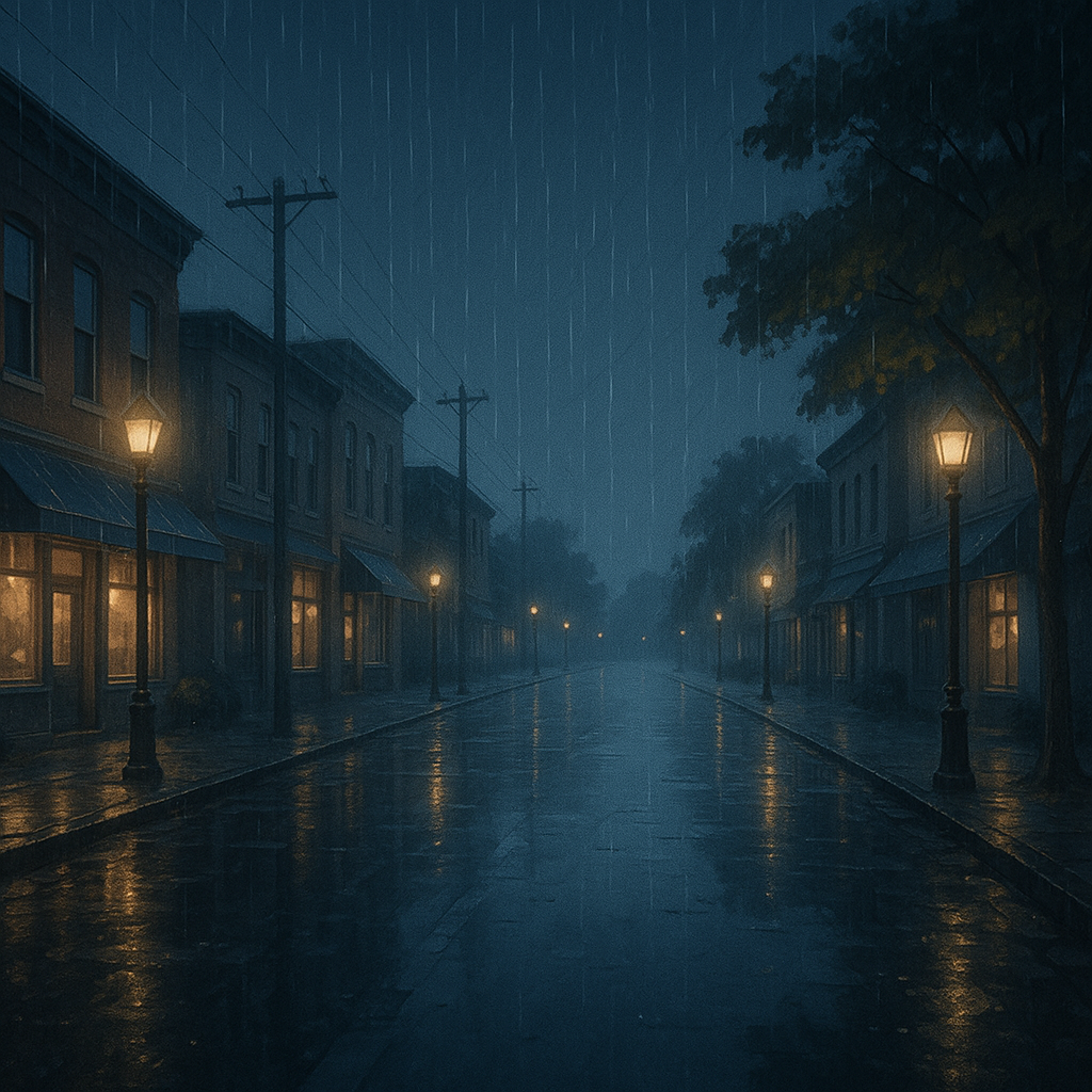 Soft Rain in a Quiet Town 🌧️ Gentle Ambience for Sleep, Relaxation & Focus | Cozy Rain Sounds