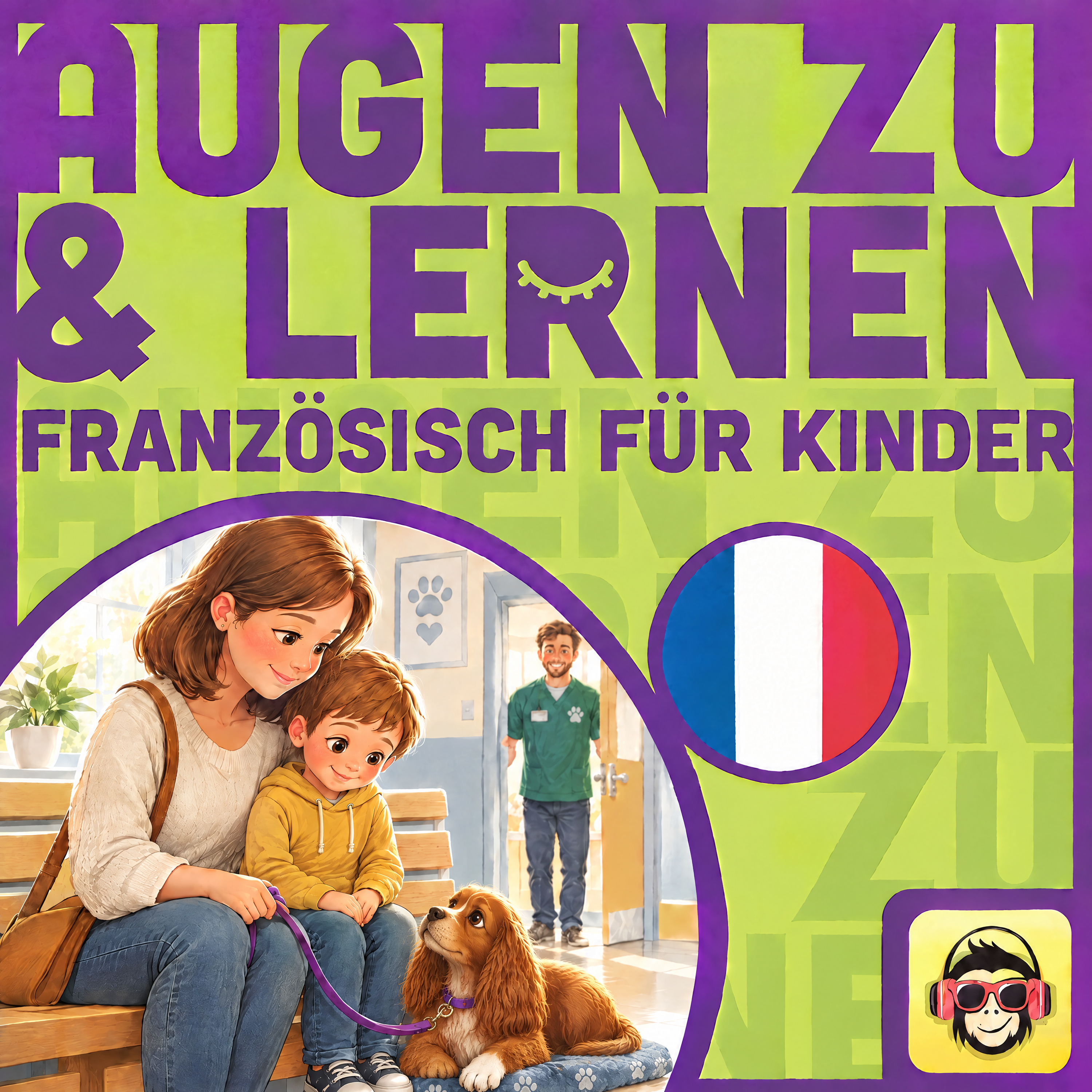 Cover: Französisch für Kinder: Beim Tierarzt - Vokabeln zum Einschlafen