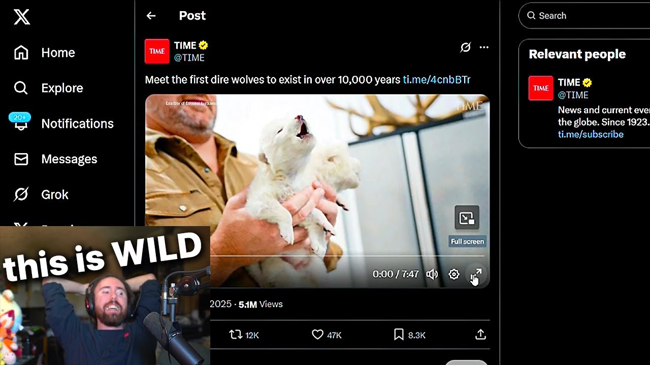 They brought them back from extinction after 10,000 years?? | Asmongold TV