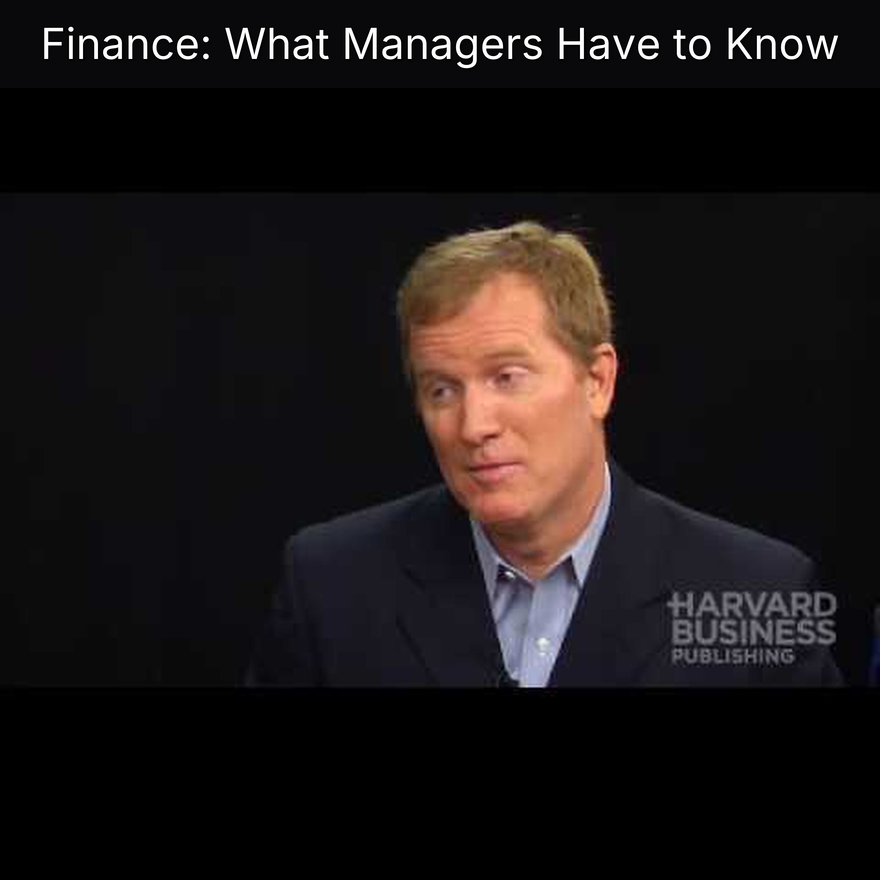 Finance: What Managers Have to Know