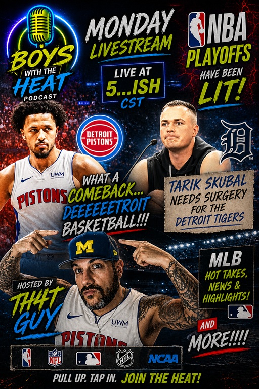 NBA Playoff Chaos, Pistons 3-1 Comeback, Tarik Skubal Surgery Panic & NFL Offseason Takes episode artwork