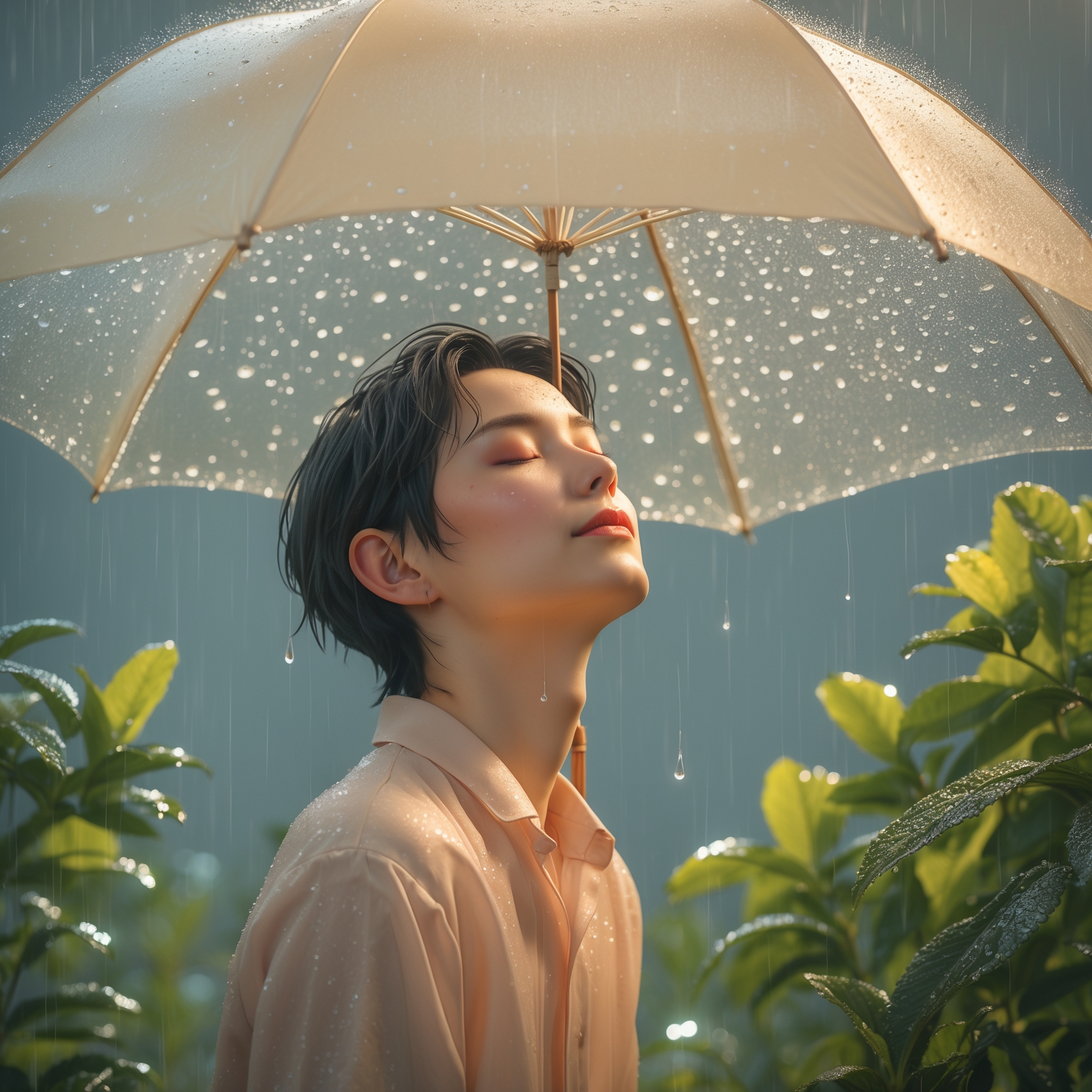 Light Rain on Umbrella for Relaxation and Sleep | Soothing Rain Sounds