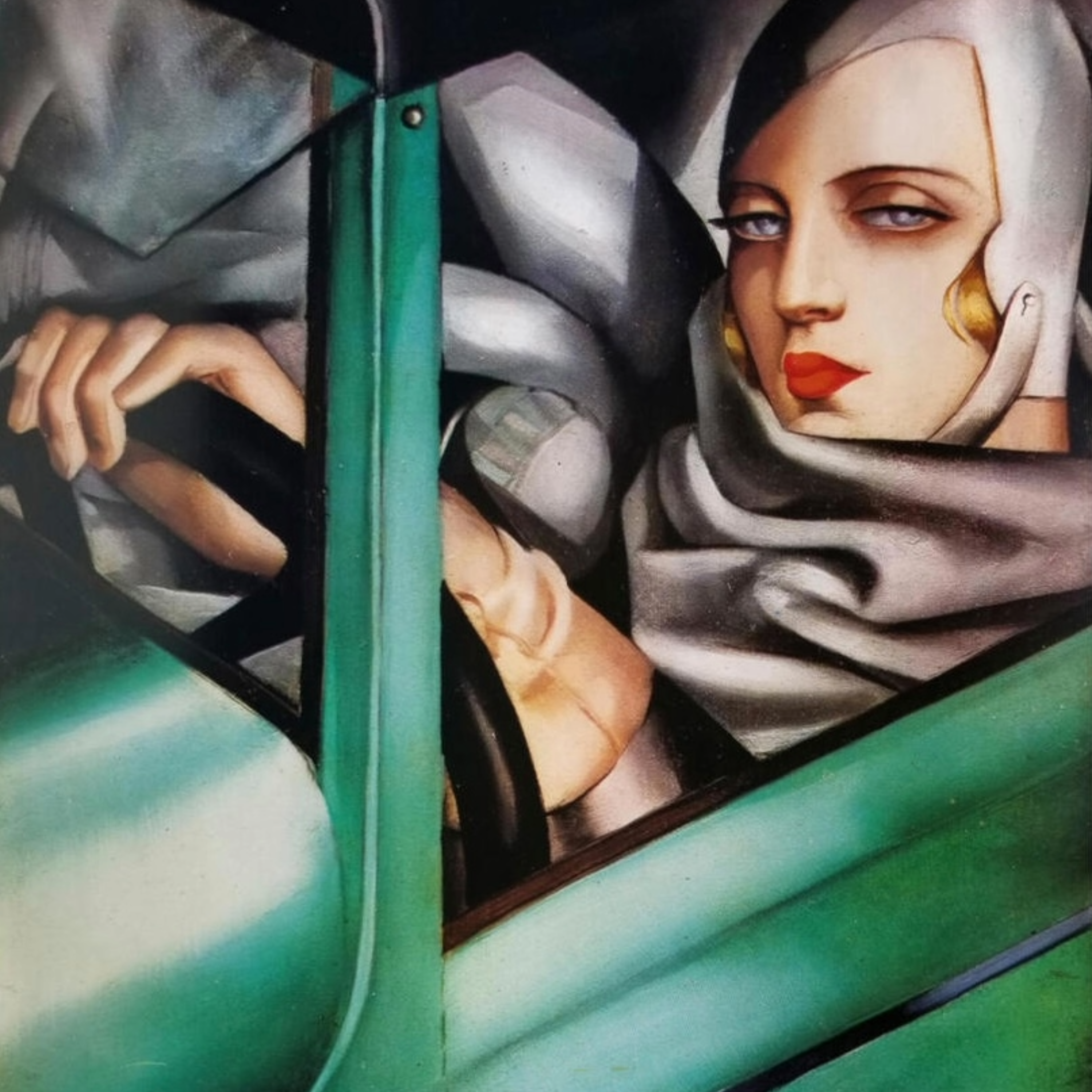 Tamara de Lempicka | Tamara in a Green Bugatti