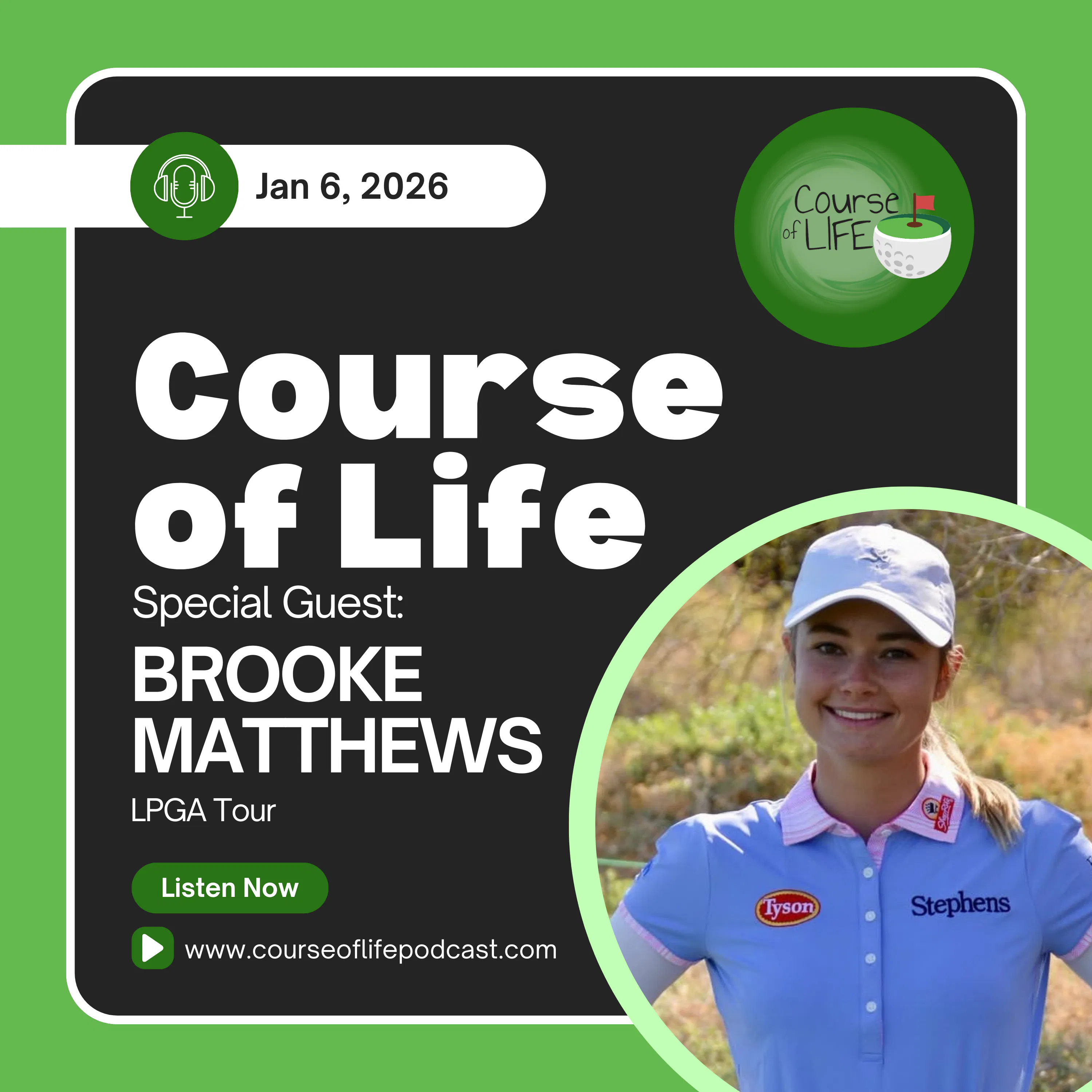 Golf's Hot Stove and LPGA Rising Star Brooke Matthews episode artwork
