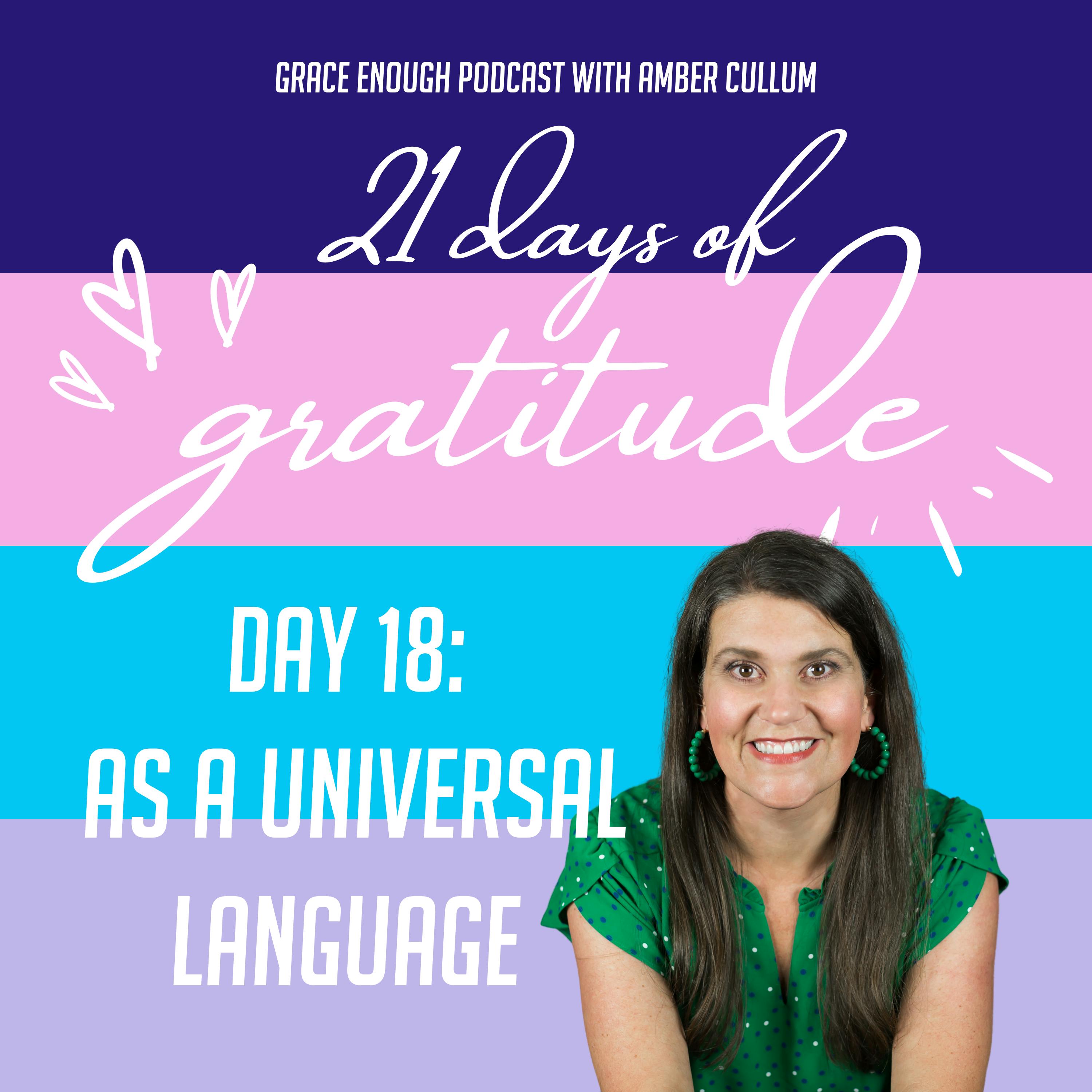 18/21 Days of Gratitude: As a Universal Language
