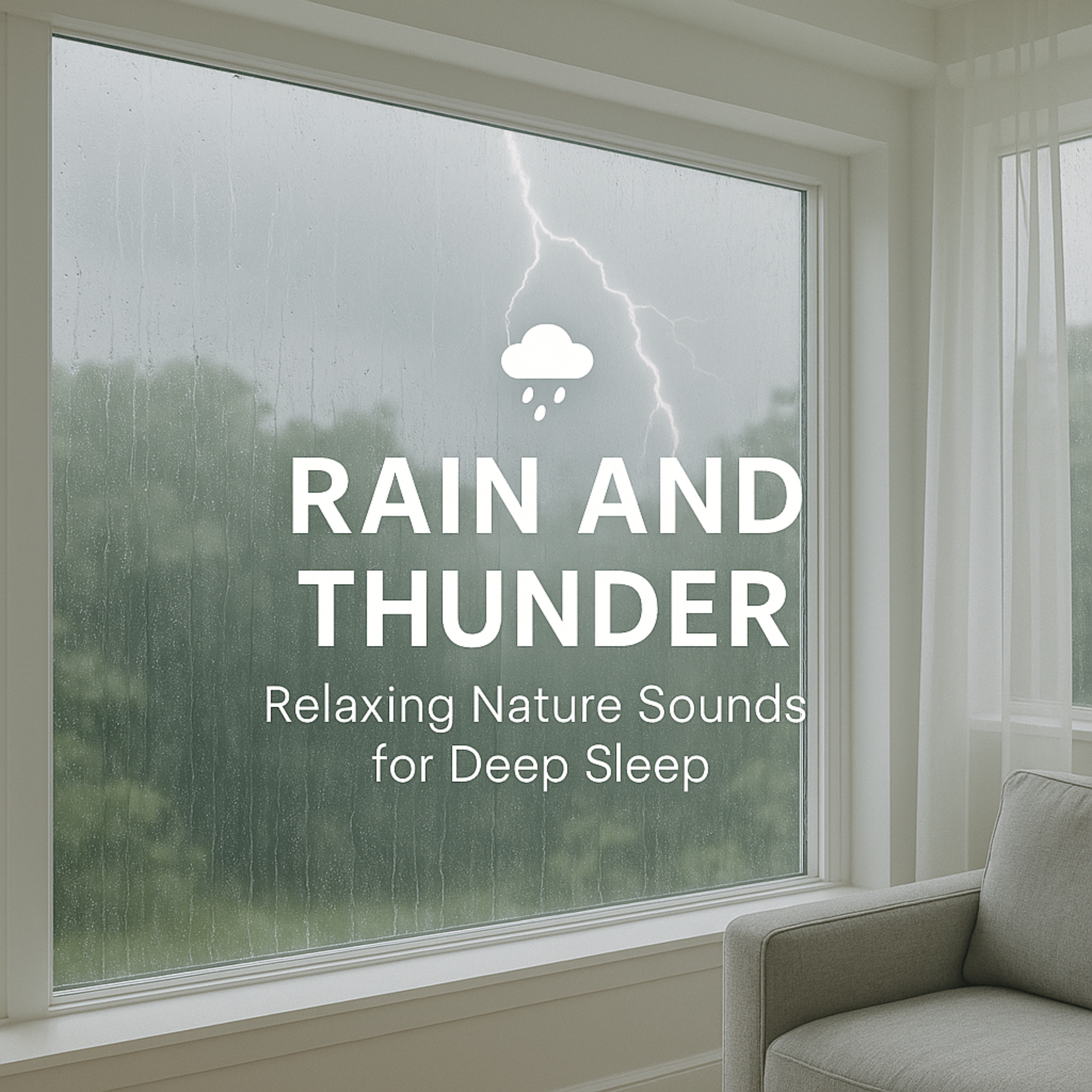 Light Spacious Rain And Thunder | Calming Ambient Sound for Meditation