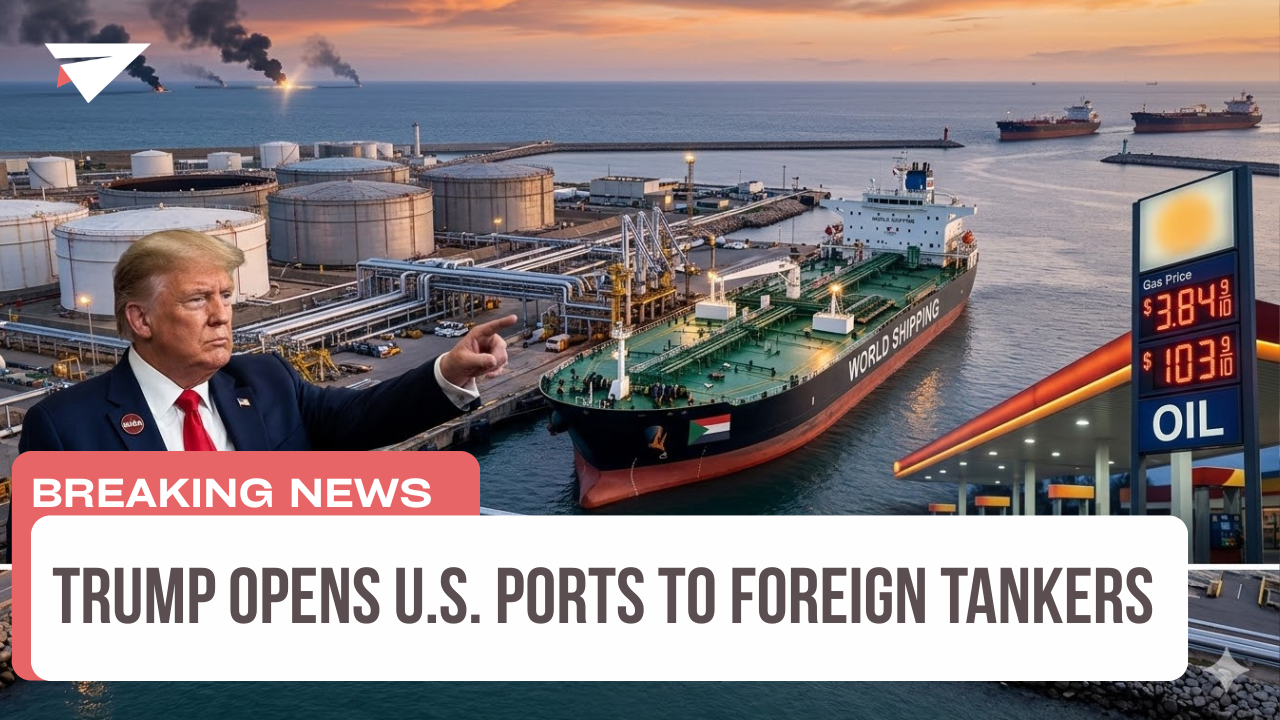 Trump Opens U.S. Ports to Foreign Tankers, Breaking News