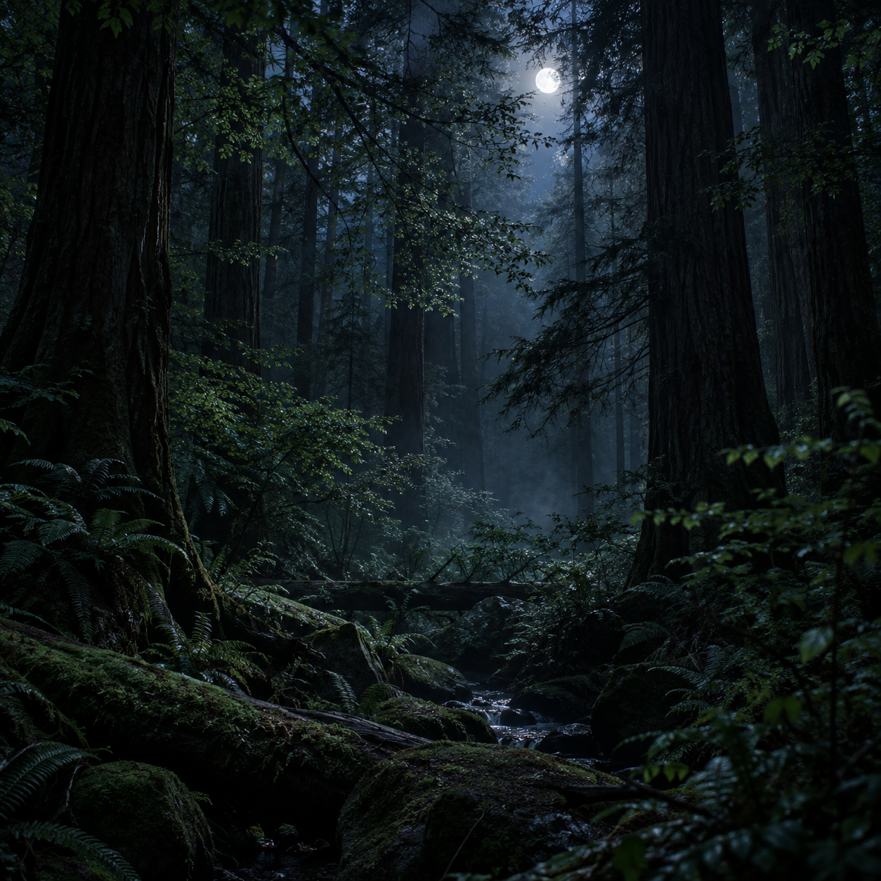 🌲 DEEP NIGHT FOREST, LIVING FOLIAGE and natural breath — 2 H of woodland immersion for sleep