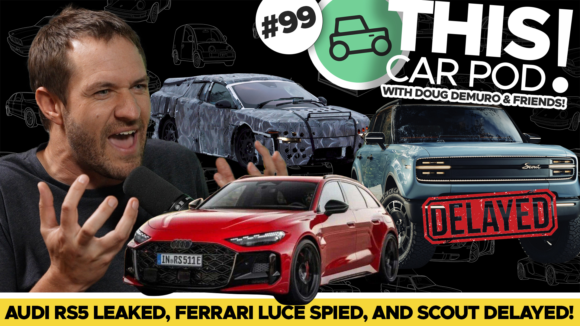 Spy Shots of New Ferrari are Ugly! Audi RS5 Wagon Revealed! Big Trouble for Scout?