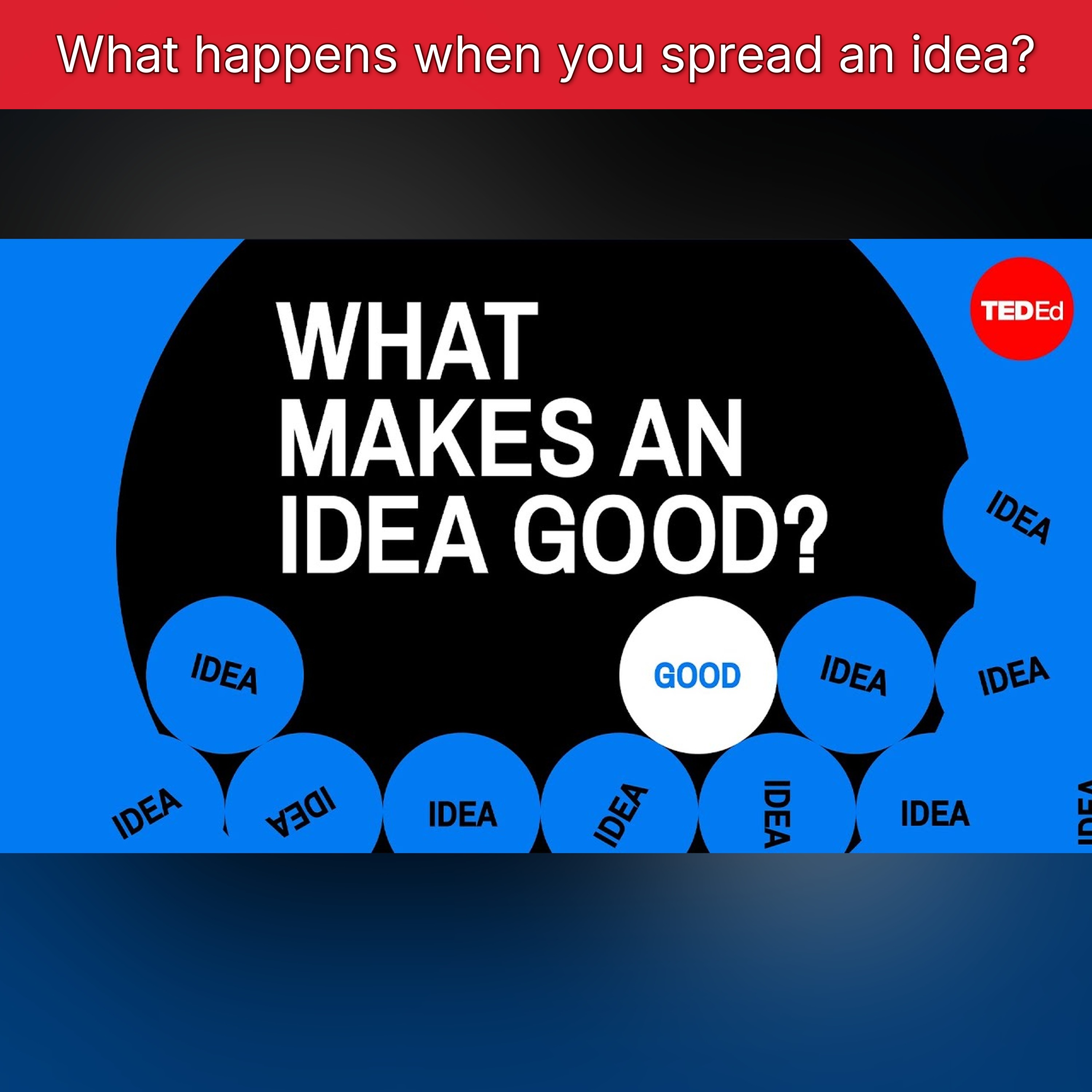 What happens when you spread an idea? episode artwork