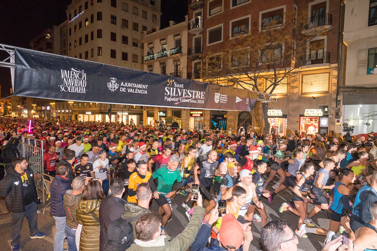 Valencia cierra 2024 con 15.000 corredores en la San Silvestre más solidaria