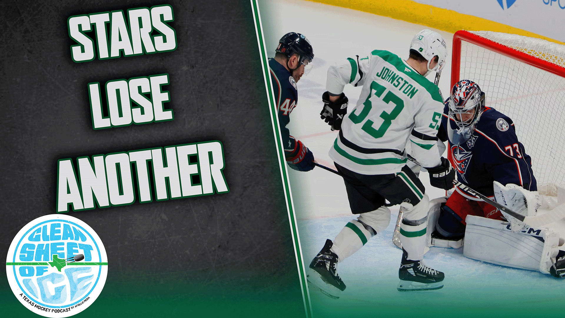 The Stars Can't Score and Lose to the Blue Jackets 1-0...