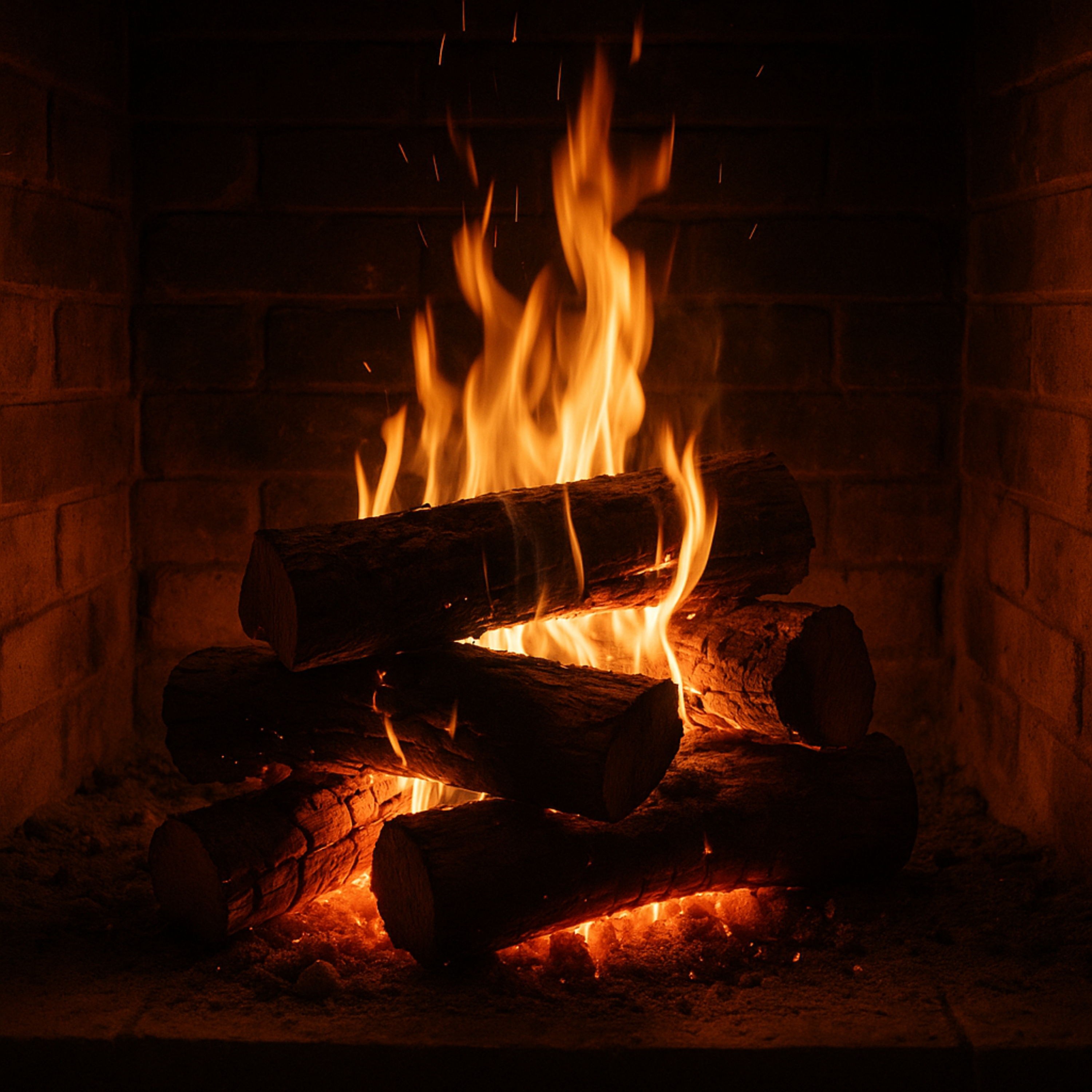 Fireplace Evenings of Calm | Burning Logs & Crackling Fire Sounds for Relaxation