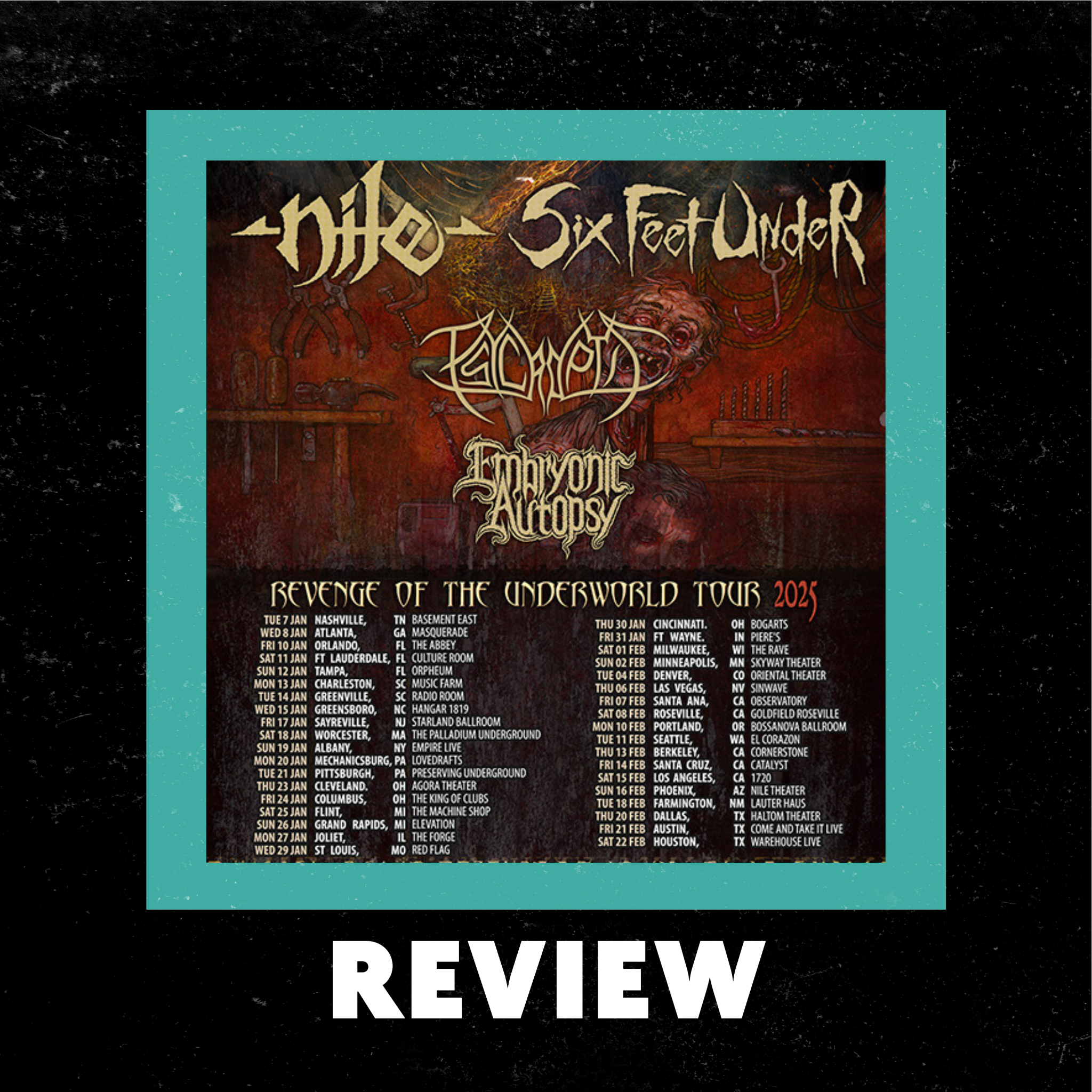 Brutal Metal Mayhem: Six Feet Under & Nile Unleash Underground Carnage Across America's Stages! episode artwork
