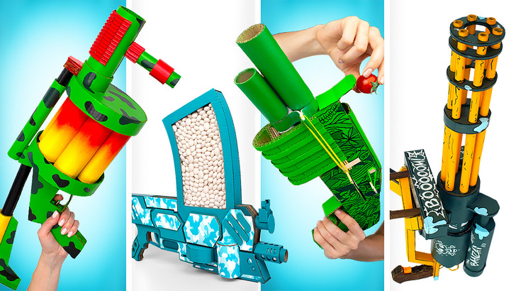 4 Cool Cardboard Blasters You Can Build at Home!