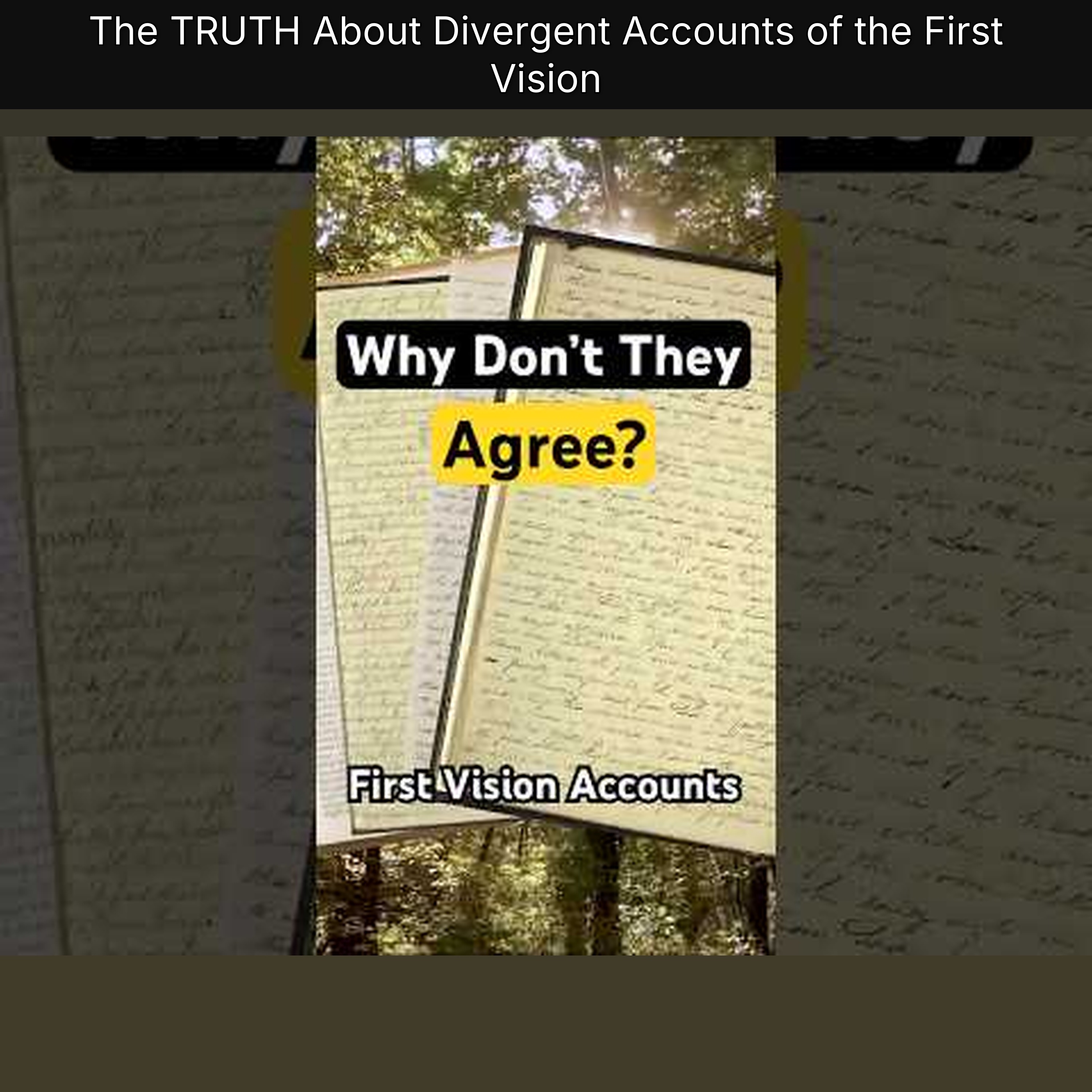 The TRUTH About Divergent Accounts of the First Vision episode artwork