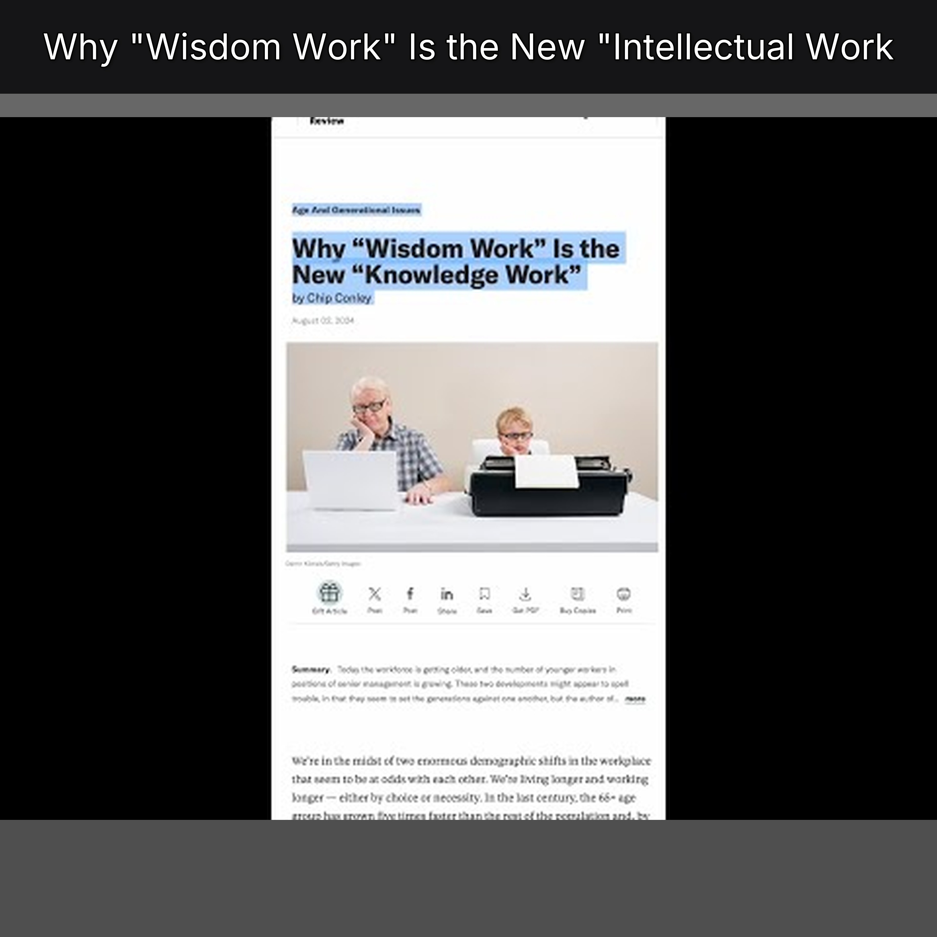 Why "Wisdom Work" Is the New "Intellectual Work episode artwork