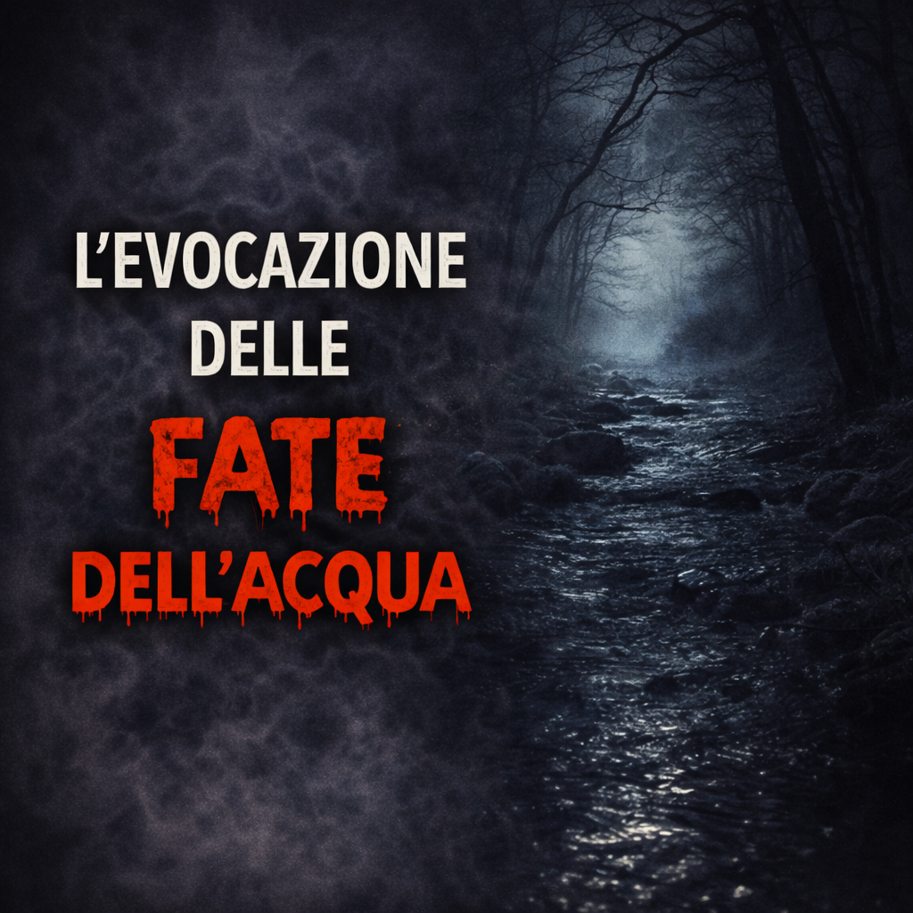 Tento l'evocazione delle fate dell'acqua in riva ad un fiume di notte