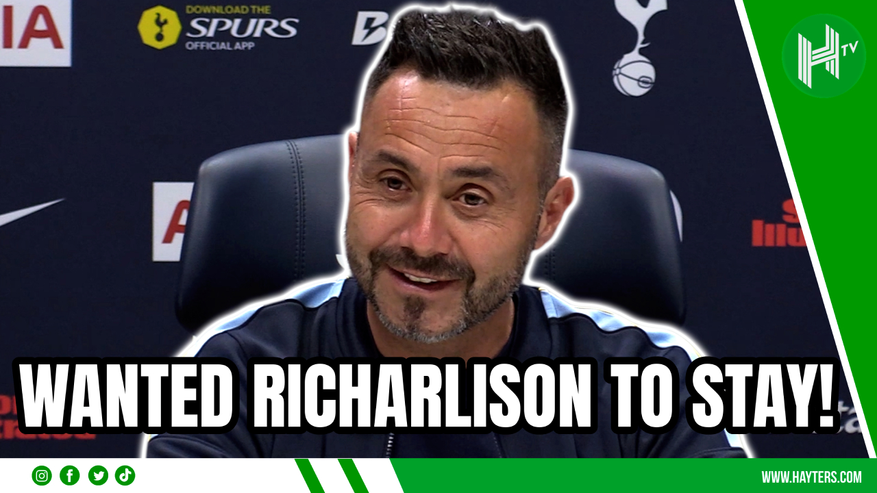 I wanted Richarlison TO STAY | Roberto De Zerbi embargo