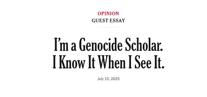 Omer Bartov on the Genocide Debate - Hamas Must Be Destroyed (But Not This Way).