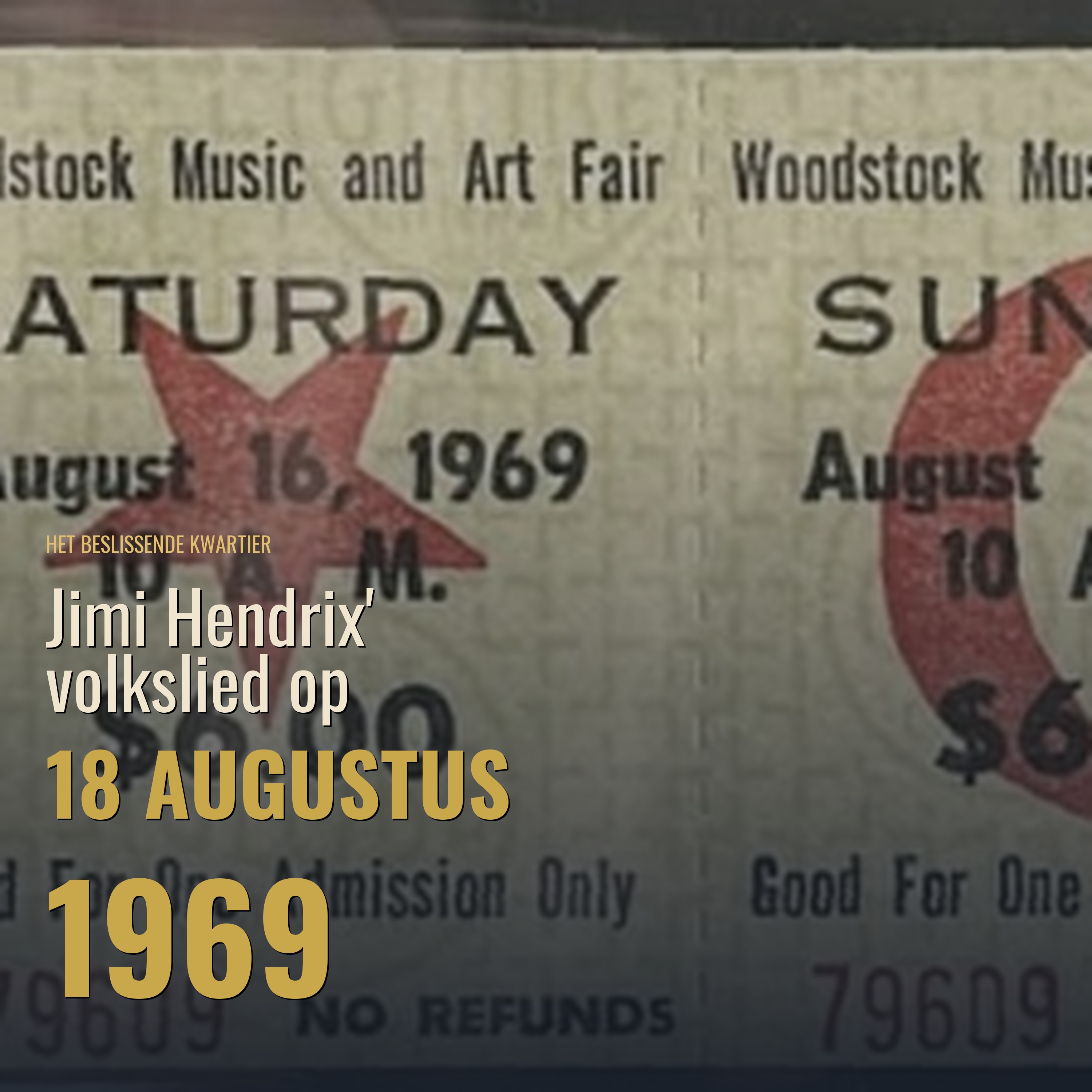 Jimi Hendrix' volkslied op Woodstock episode artwork