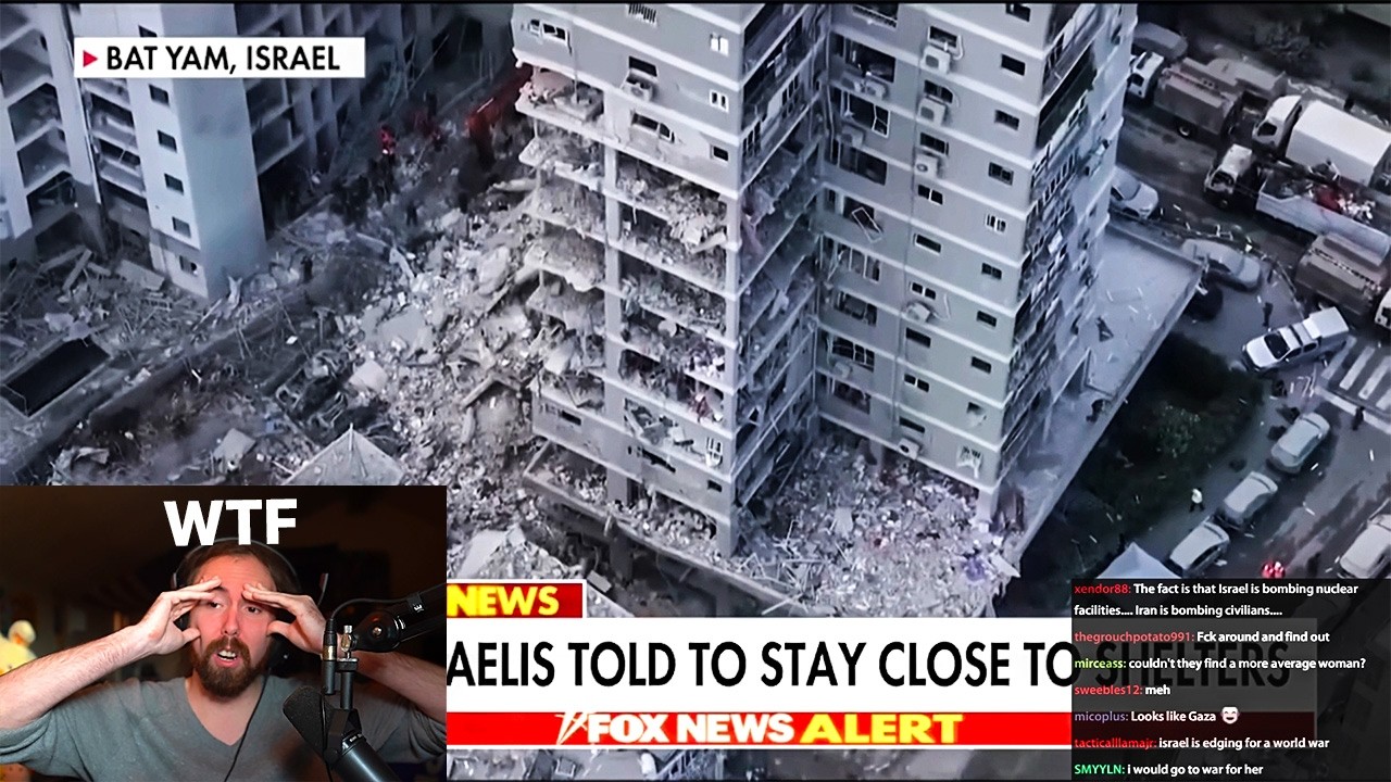 Israelis forced inside bomb shelters.. | Asmongold TV