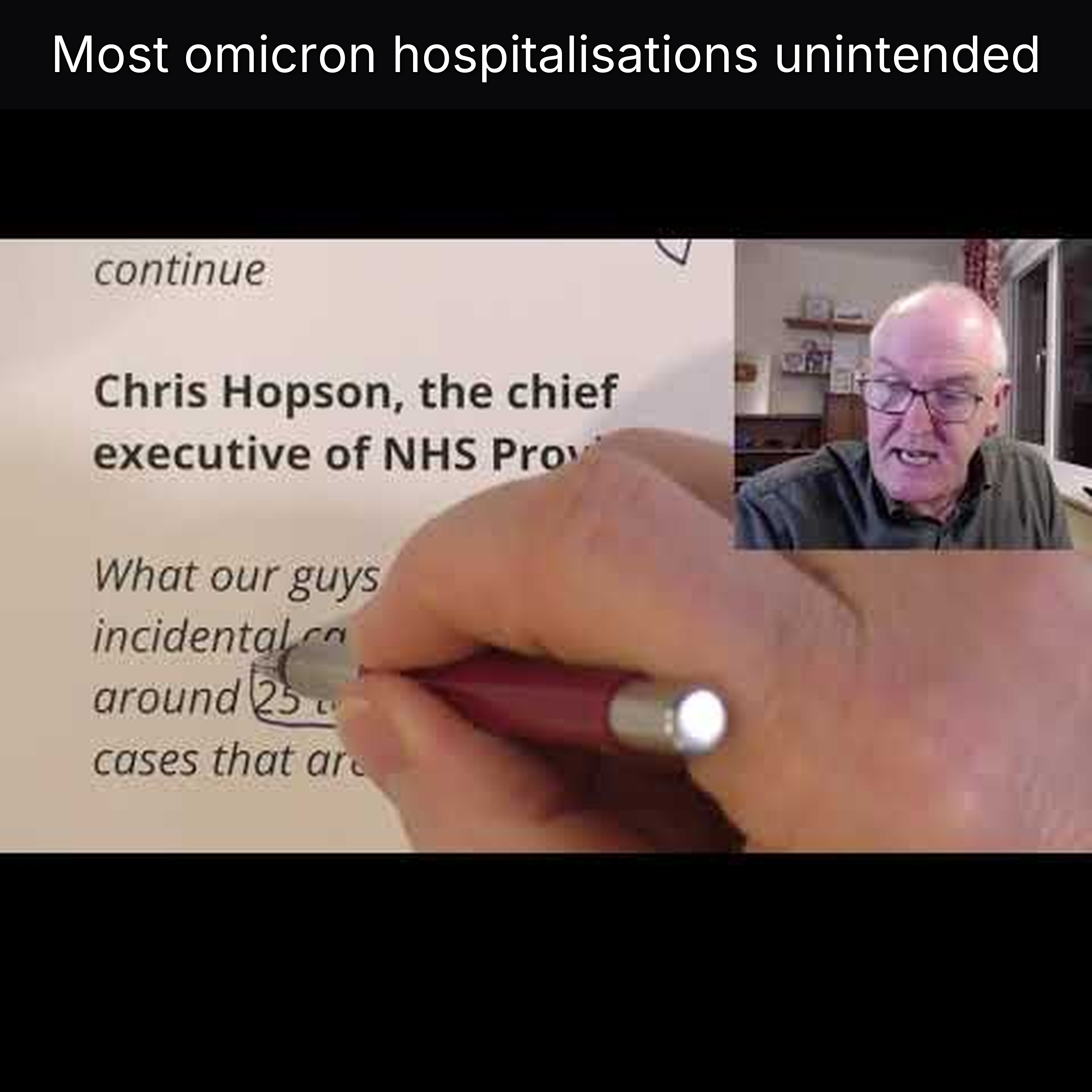 Most omicron hospitalisations unintended
