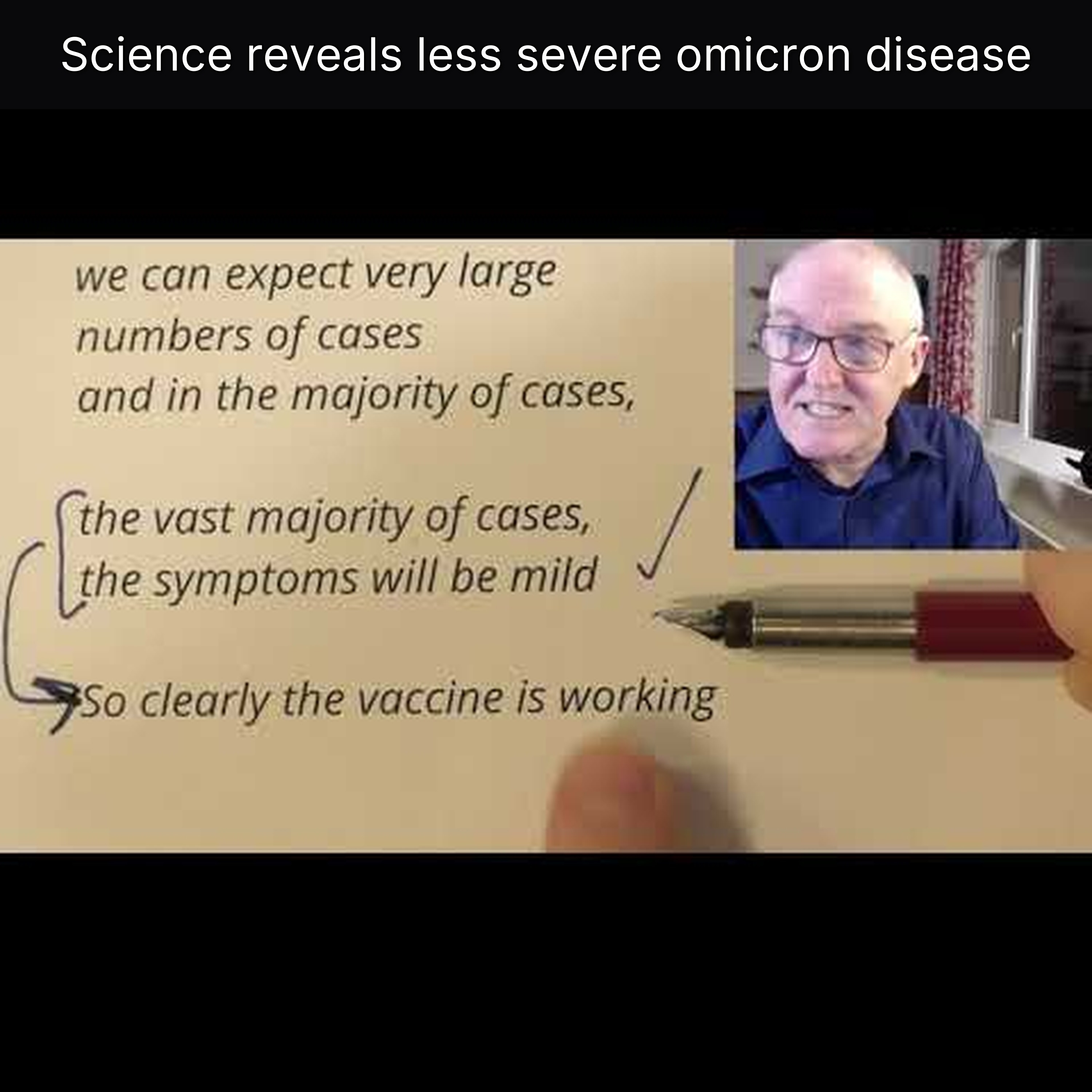 Science reveals less severe omicron disease