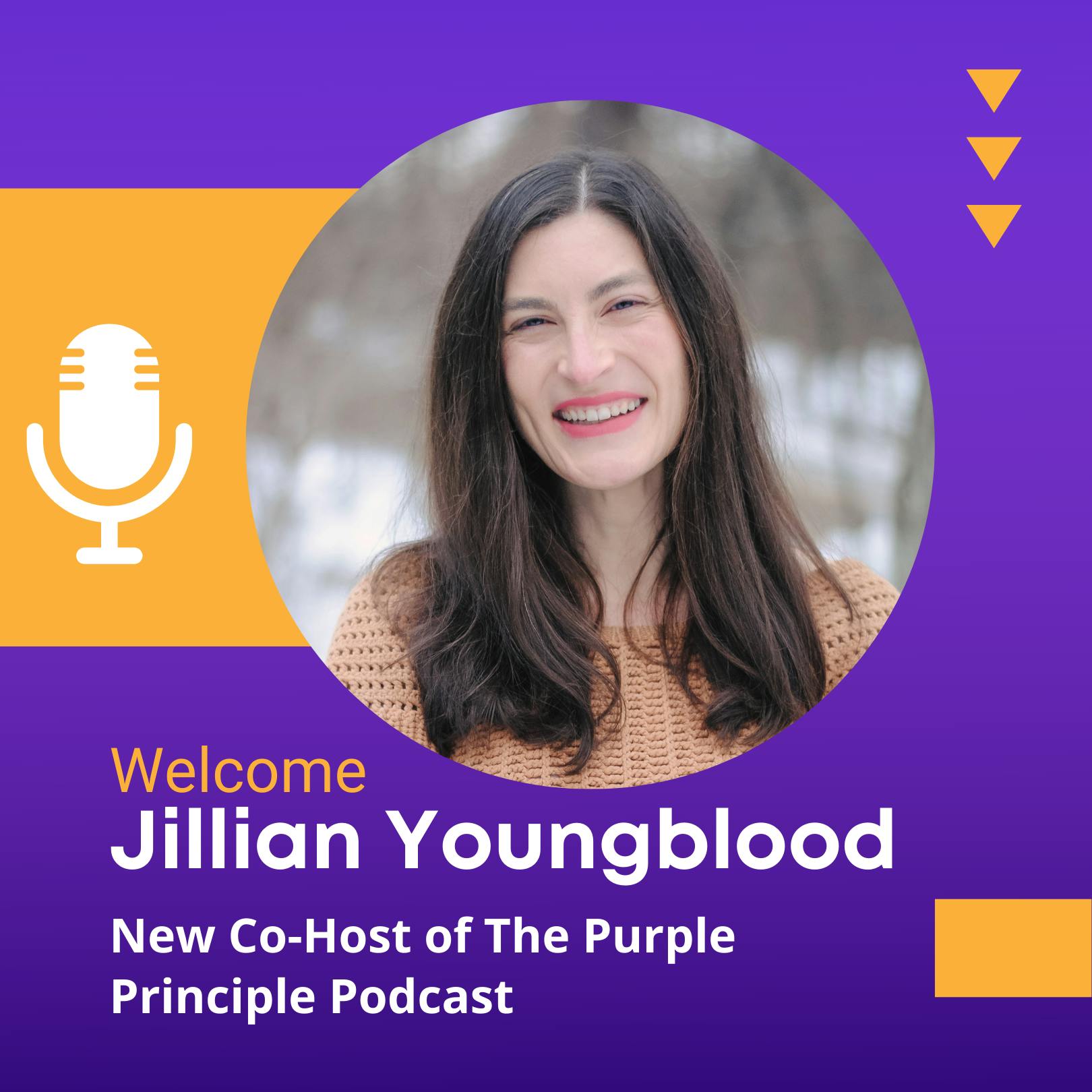 Passing of the Mic: New Co-Host Jillian Youngblood Gets a Bit of Purple Orientation