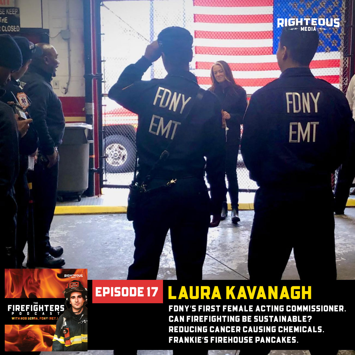 Laura Kavanagh. FDNY’s First Female Acting Commissioner. Can Firefighting be Sustainable? Reducing Cancer Causing Chemicals. Frankie’s Firehouse Pancakes.