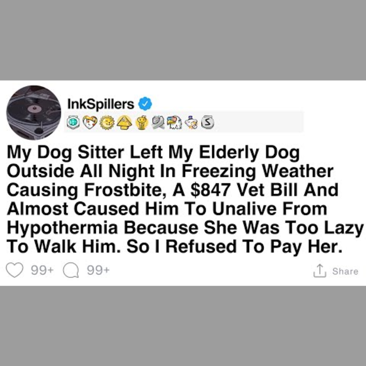 Dog Sitter Neglects Elderly Dog, Leading to Frostbite and Vet Bills