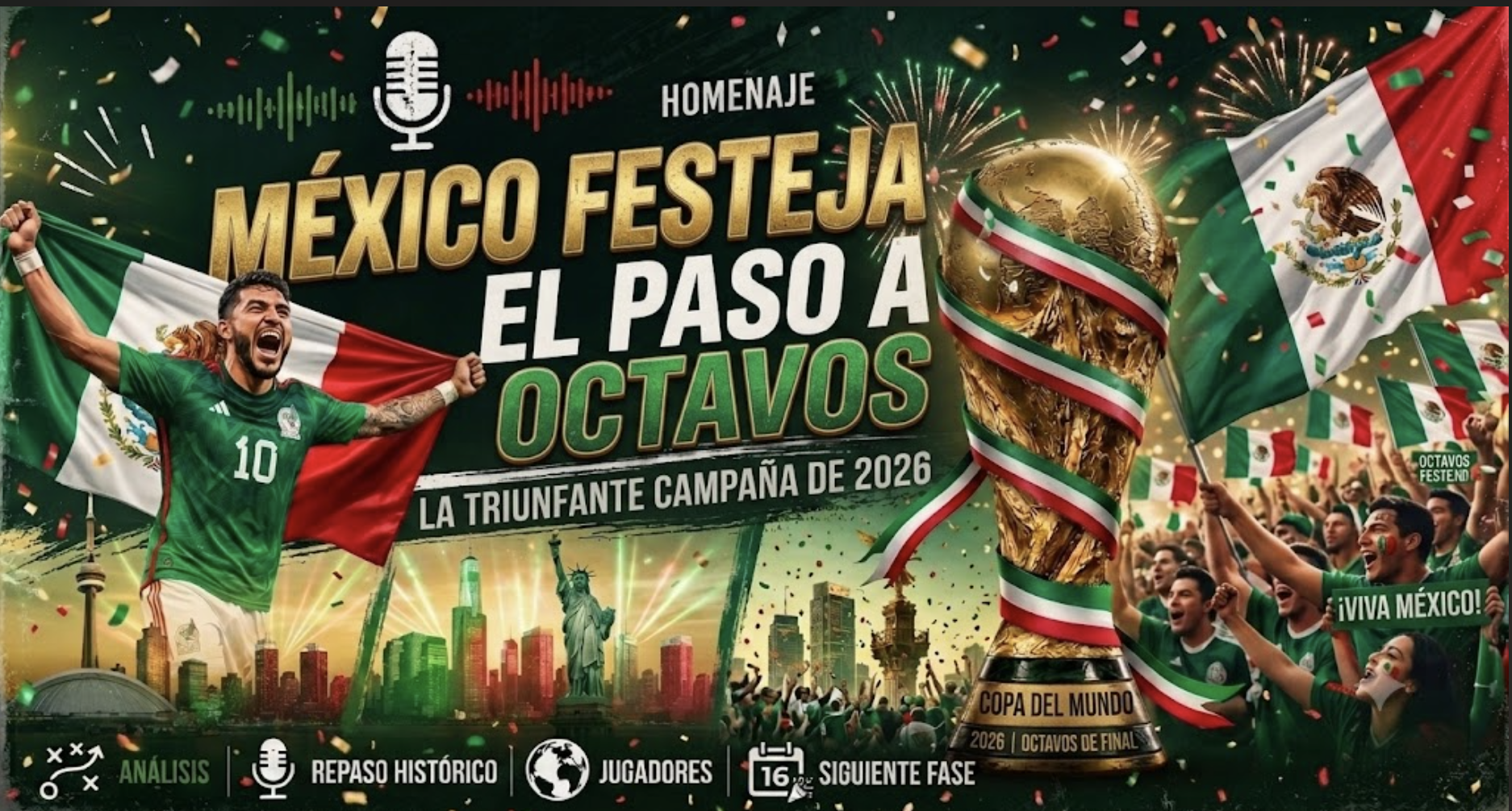 México 🇲🇽 festeja🎊 paso a octavos ⚽️ episode artwork